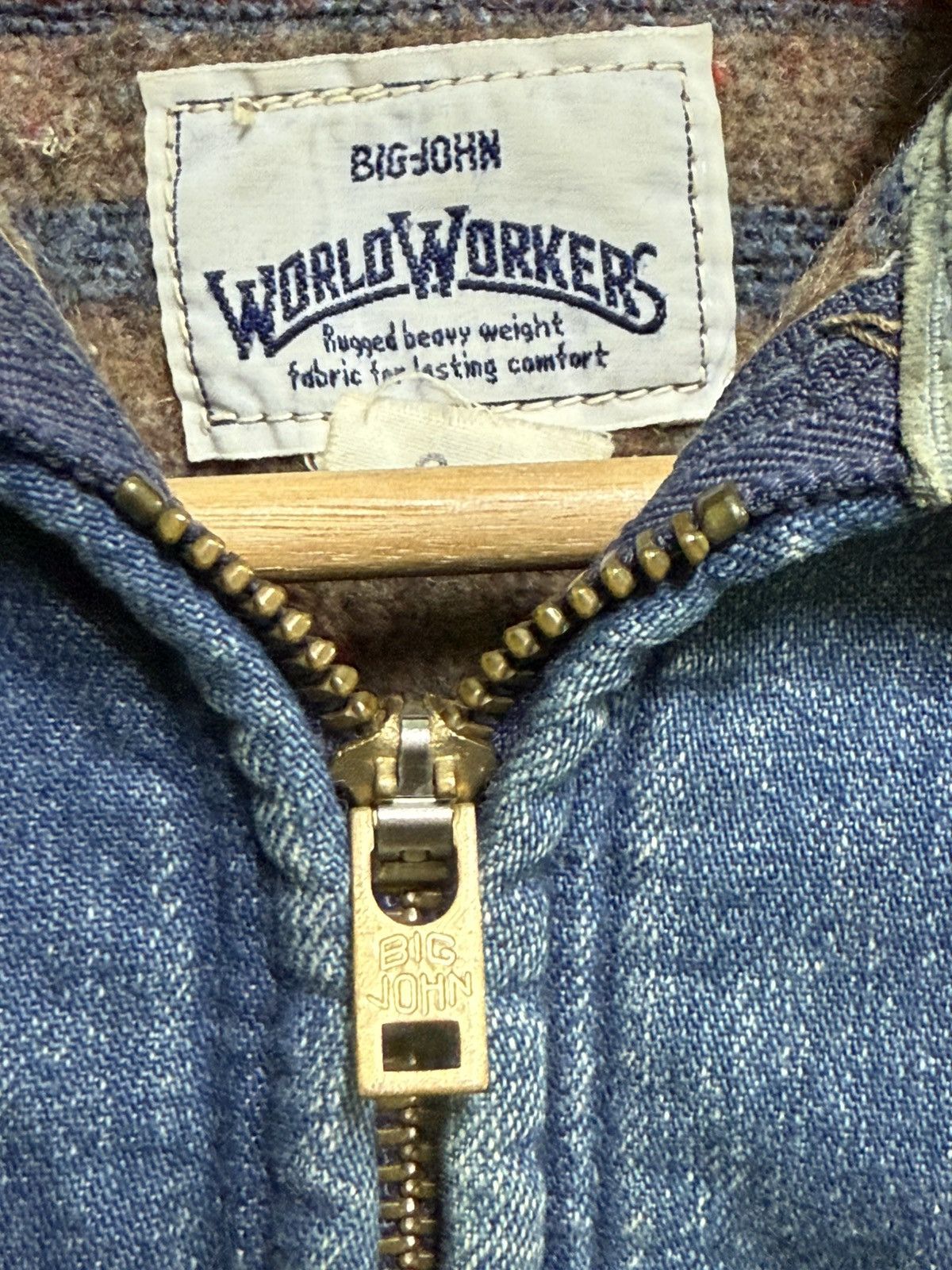 Big John Vintage Big John Denim Blanket Jacket with Patches Size US M / EU 48-50 / 2 - 7 Thumbnail