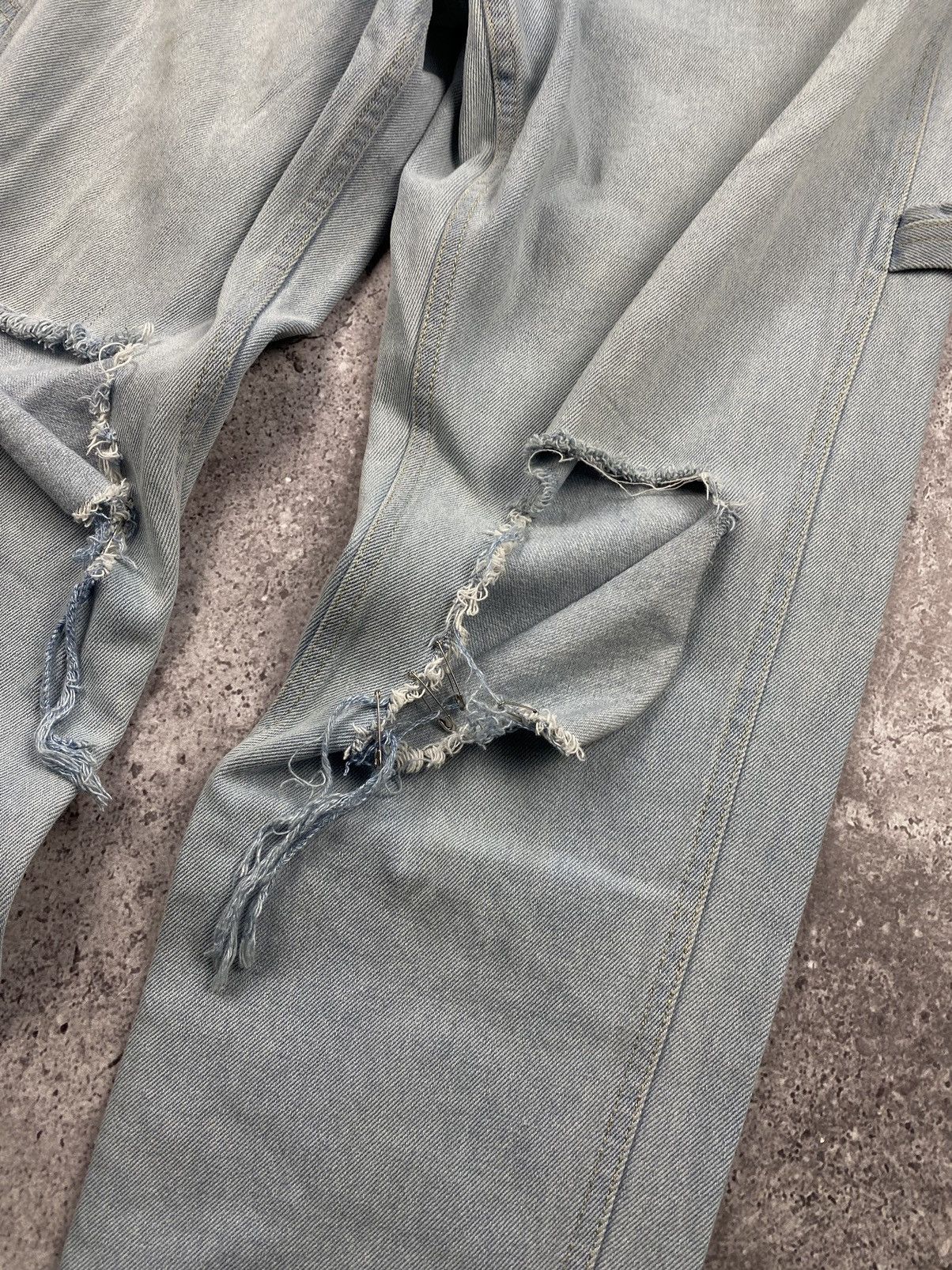 Karl Kani Vintage Karl Kani pants Faded denim thrashed distressed Size US 32 / EU 48 - 4 Thumbnail