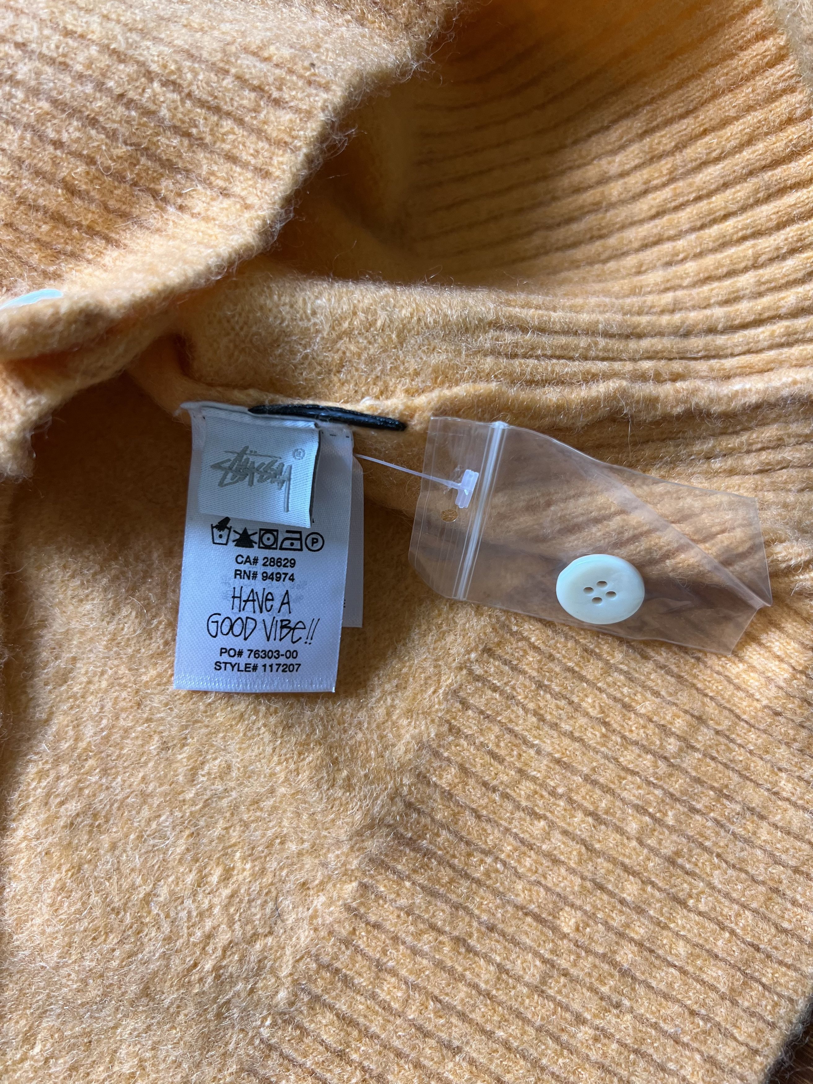 Stussy 💚 Stussy Brushed Cardigan Peach Medium NEW Size US M / EU 48-50 / 2 - 9 Thumbnail