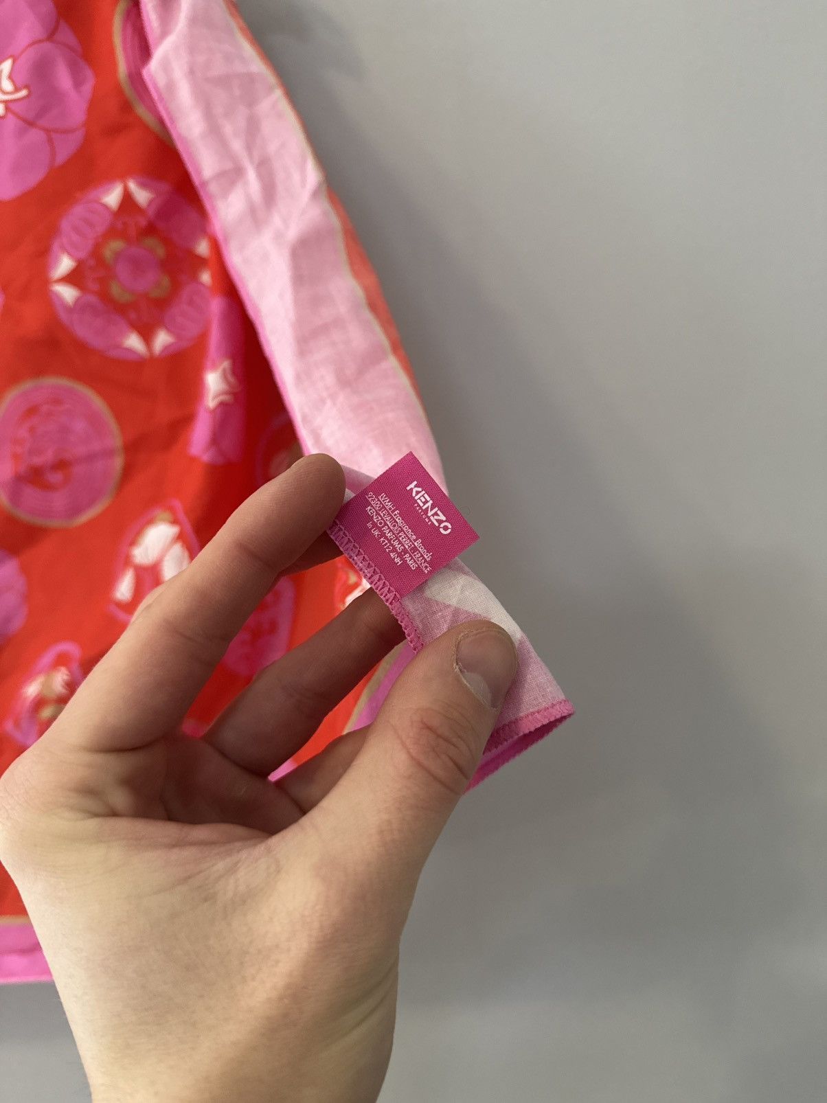 Kenzo Kenzo Pink Print Cotton Scarf Size ONE SIZE - 4 Thumbnail