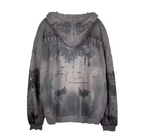 Japanese Brand Nozomi x Keito Anime Girls Distressed Zip Up Hoodie Size US XL / EU 56 / 4 - 2 Thumbnail
