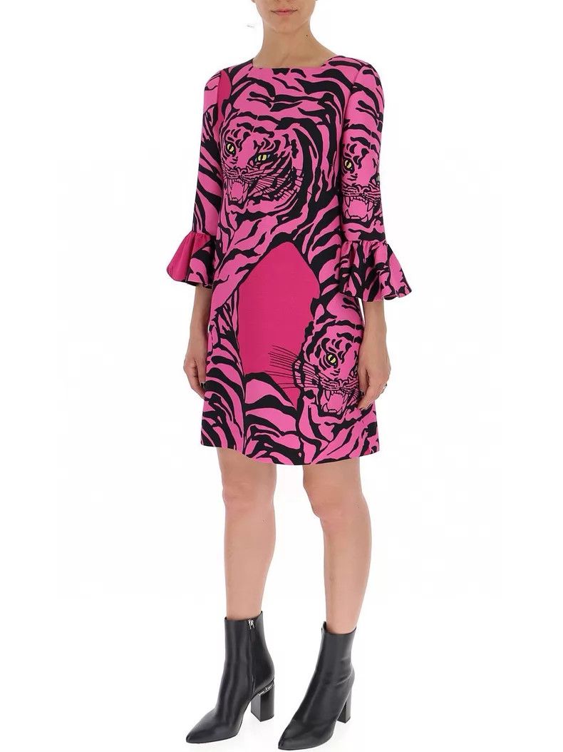 Valentino Valentino Tiger print dress Size M / US 6-8 / IT 42-44 - 1 Thumbnail