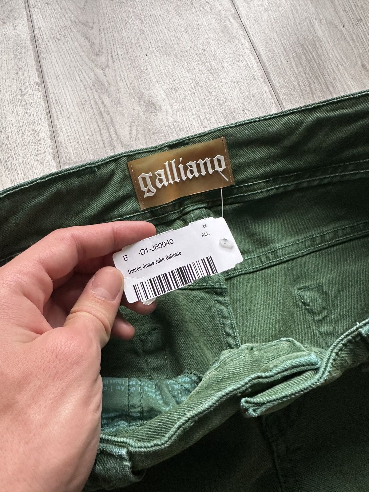 John Galliano John Galliano Distressed Straight Jeans Size 29" - 6 Thumbnail