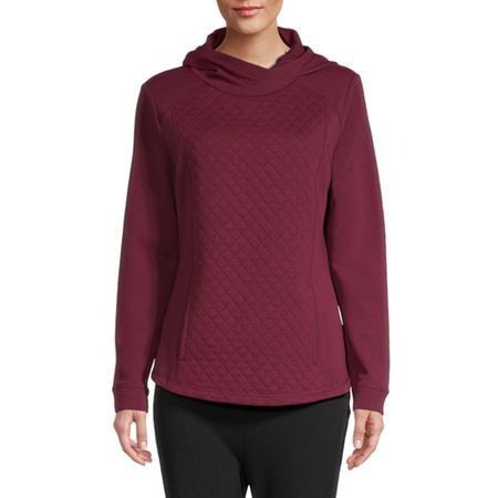 Other St. John’s Bay Quilted front Women’s Hoodie, Burgundy, Sz. S Size S / US 4 / IT 40 - 1 Thumbnail