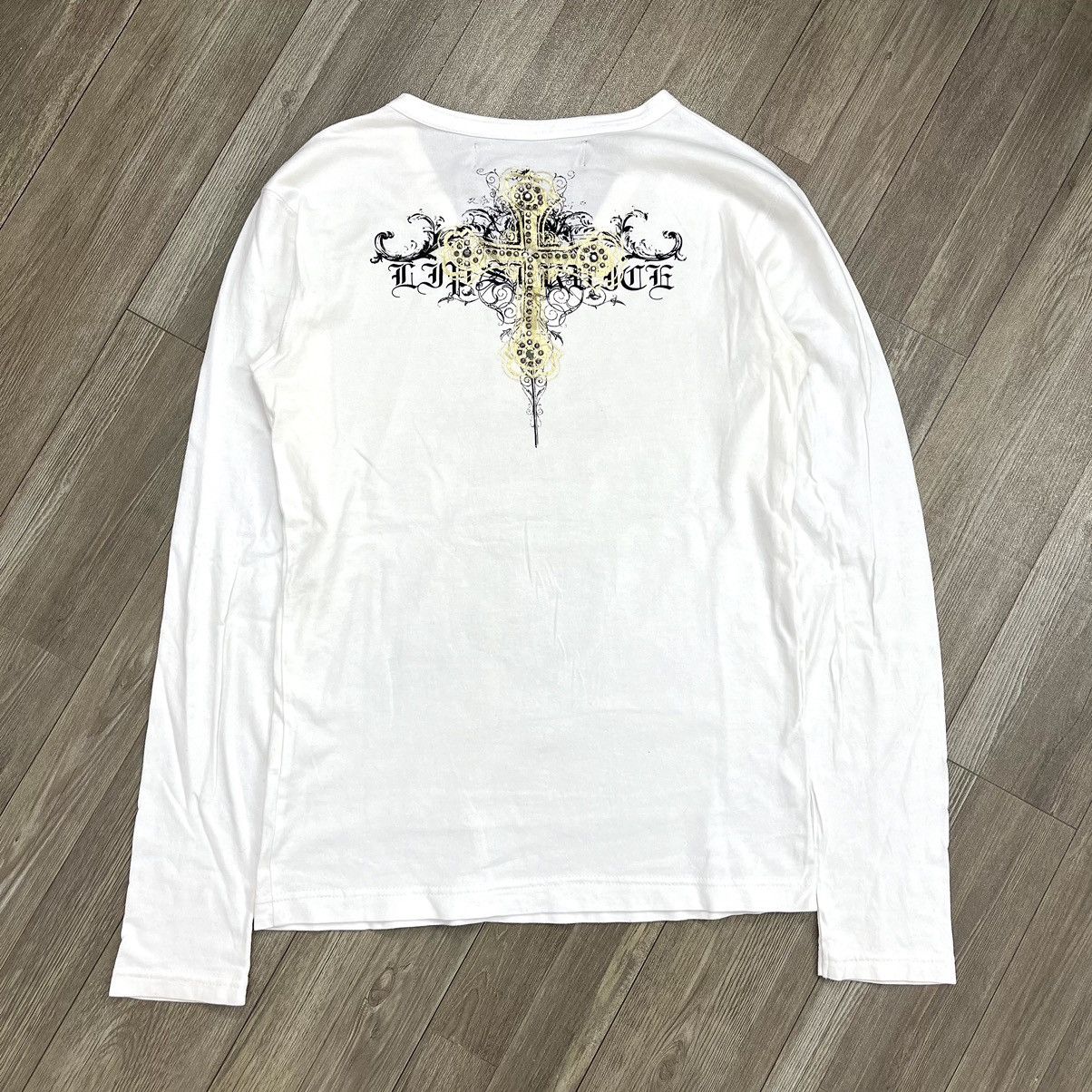 14th Addiction × If Six Was Nine × Le Grande Bleu (L.G.B.) Y2K Lagust Studed Poem Skull Punk Long Sleeve Ifsixwasnine Size US M / EU 48-50 / 2 - 12 Thumbnail