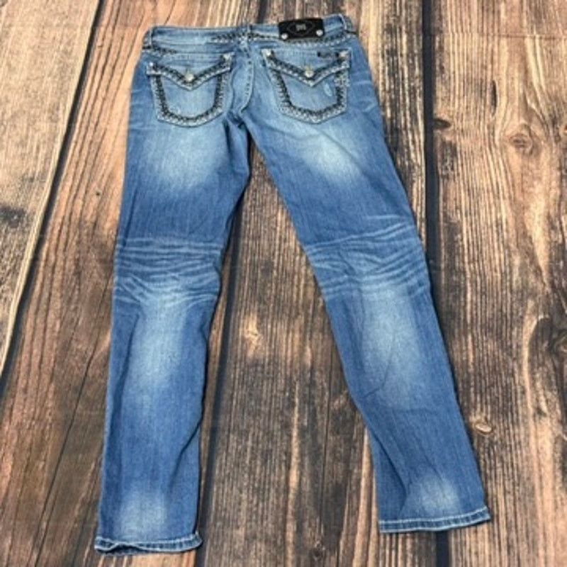 Miss Me Miss Me Women's Distressed Skinny Jeans Blue Size 28 Size 28" / US 6 / IT 42 - 4 Thumbnail