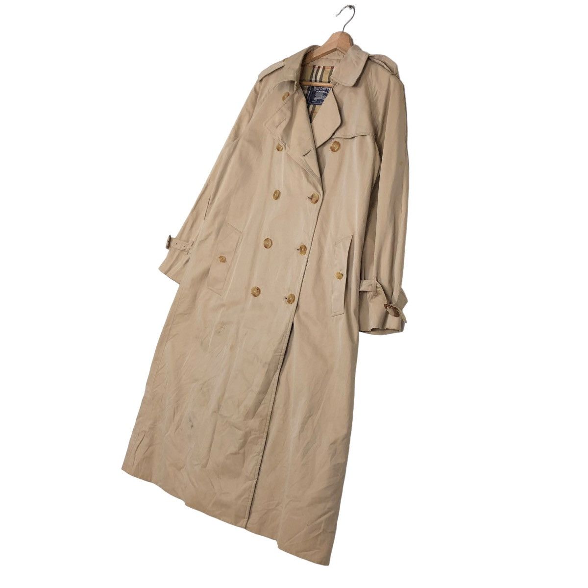 Burberry 🔥VINTAGE BURBERRYS MADE IN ENGLAND LONG JACKET TRENCH Size US S / EU 44-46 / 1 - 3 Thumbnail