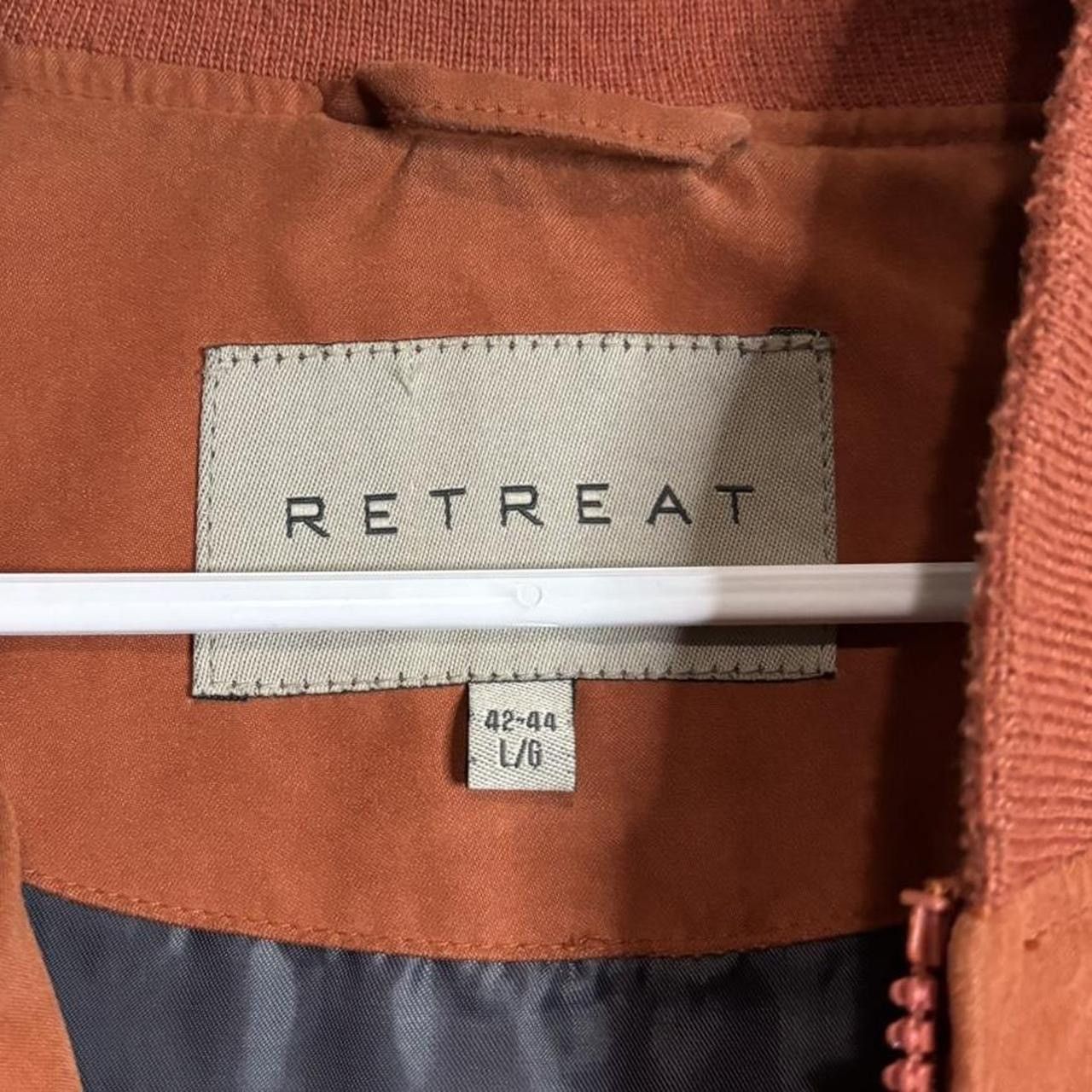 Retreat Vintage Orange Boxy Zip-Up Bomber Jacket - L Size US L / EU 52-54 / 3 - 3 Thumbnail