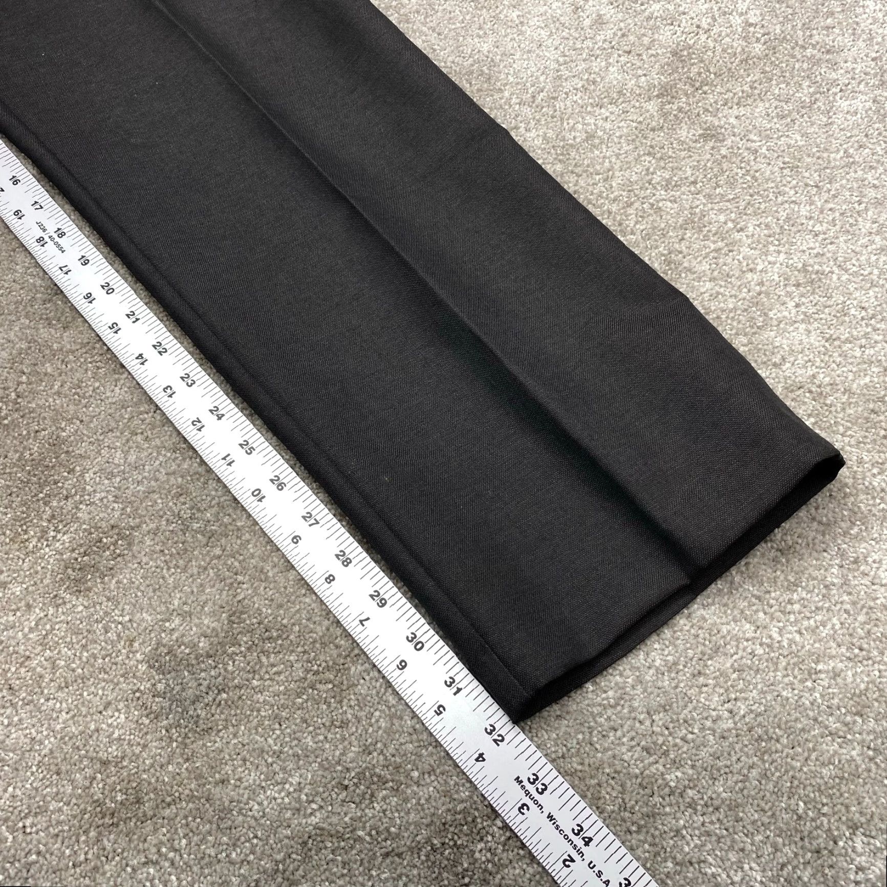 Perry Ellis Perry Ellis Dress Pants Men 38x32 Dark Gray Slim Fit Flat Front 7194 Dress Pants Mens Gray Solid 90s City Preppy Slimming Size US 38 / EU 54 - 7 Thumbnail