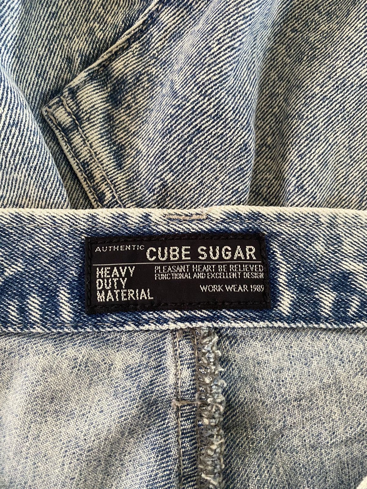 Japanese Brand × Vintage Vintage Cube Sugar Acid Wash Workwear Denim Pant Size US 29 - 11 Thumbnail