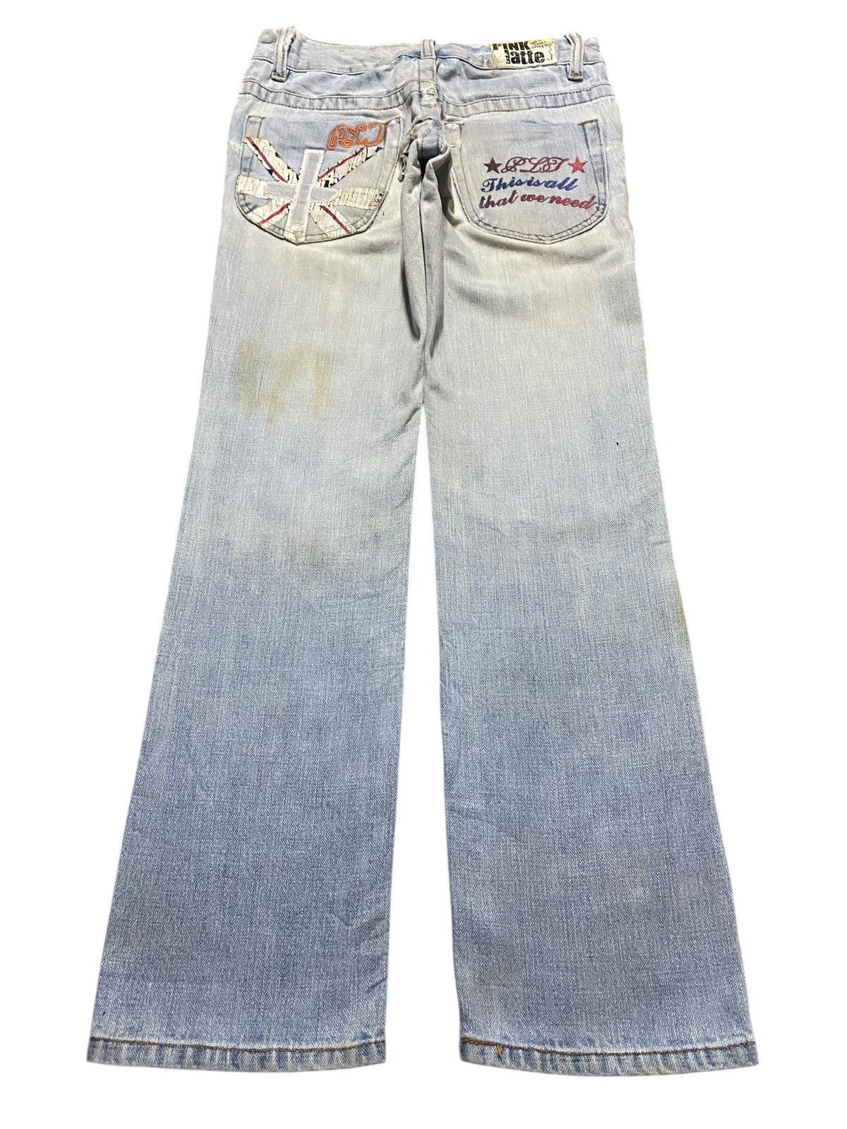 Vintage Love Latte Light Wash Embroidered Cross Slim Jeans