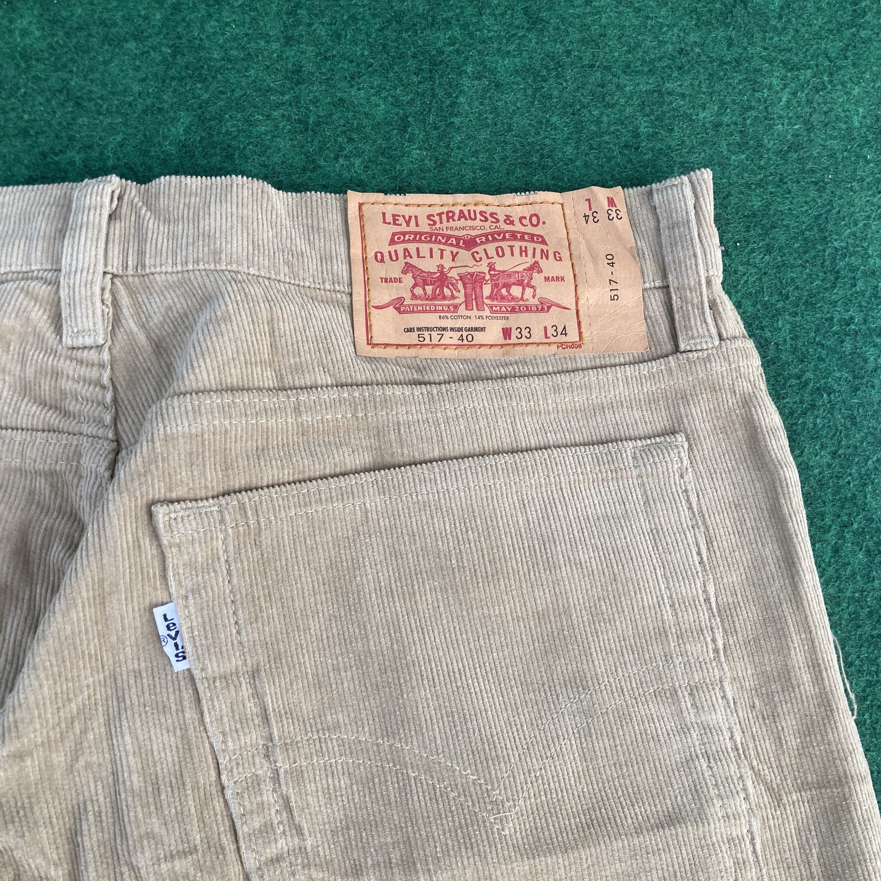 Levi's × Vintage Vtg Levis 517 Denim Corduroy Sz 32 Flare Bootcut Jeans Size US 32 / EU 48 - 8 Thumbnail