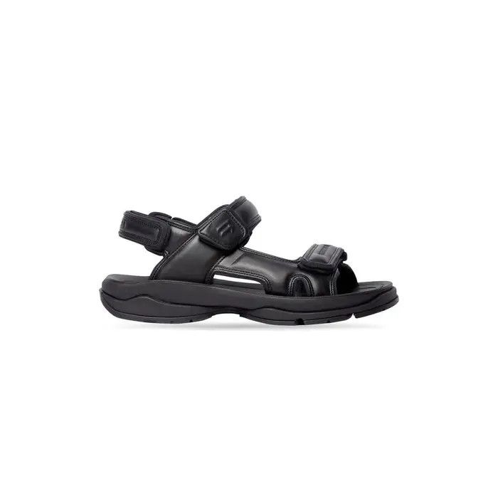 Balenciaga o1tr1nto0526 Tourist Sandals in Black Size US 5 / IT 35 - 1 Thumbnail