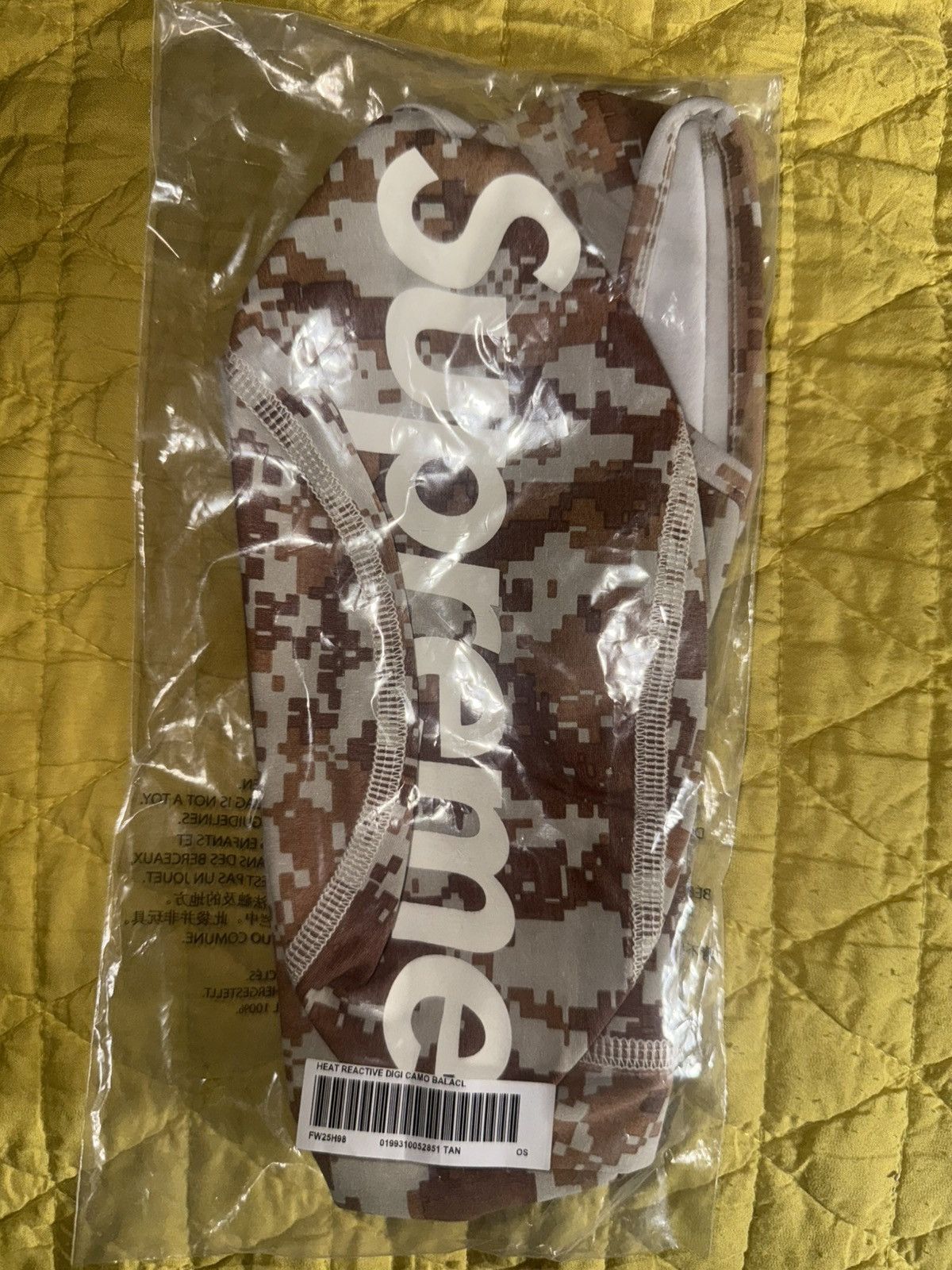 Supreme Supreme Heat Reactive Digi Camo Balaclava Tan Size ONE SIZE - 2 Thumbnail