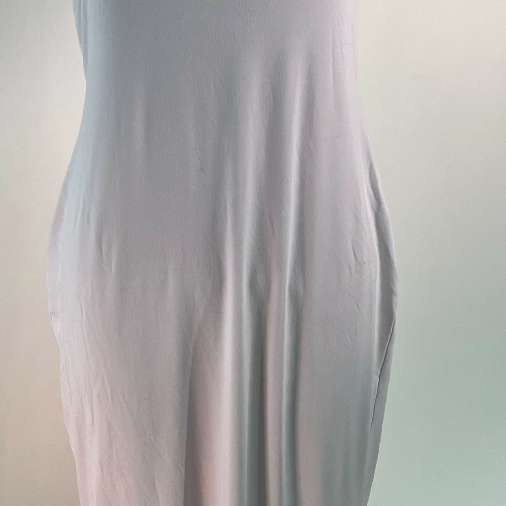 Vintage Sleeveless Criss Cross Back White Sheath Dress Size Large Jr - Polyester Blend, 90% Polyester 10% Spandex, Knee Length, Square Neck, Pullover, Solid Size L / US 10 / IT 46 - 7 Thumbnail