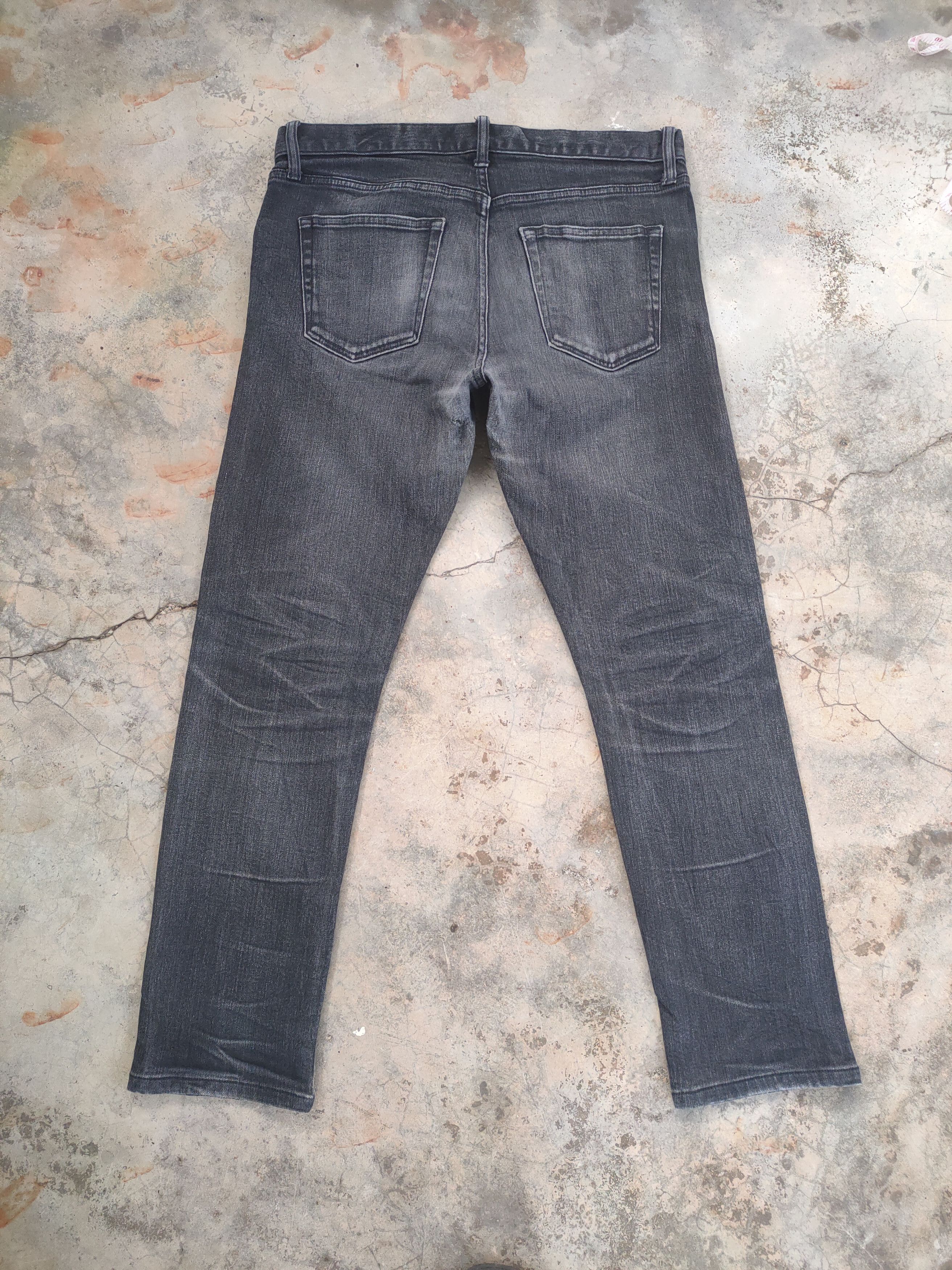 Japanese Brand W32 VINTAGE JAPANESE SELVEGE SKINNY FADED BLACK DENIM PANTS Size US 32 / EU 48 - 8 Thumbnail