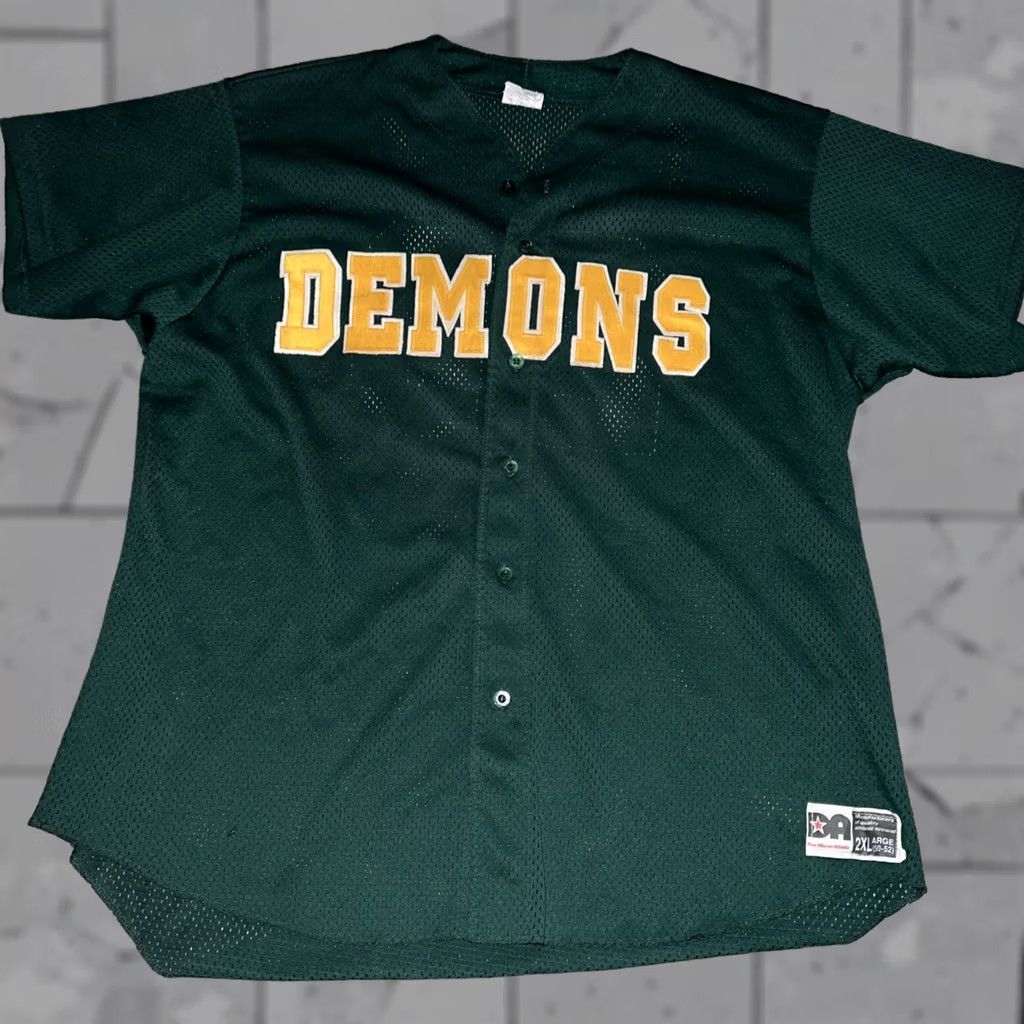 Vintage VTG Don Alleson Athletic Green Demons Jersey Mens XXL Green Demons Activewear Shirts Mens 2XL Size US XXL / EU 58 / 5 - 1 Thumbnail