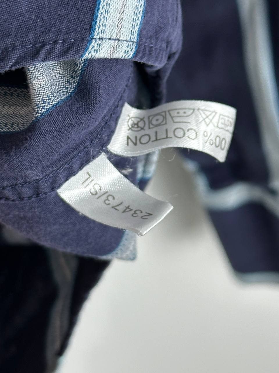Vintage × Yves Saint Laurent Cotton YSL Shirt Blue Striped Longsleeve Button Up Size US L / EU 52-54 / 3 - 9 Thumbnail
