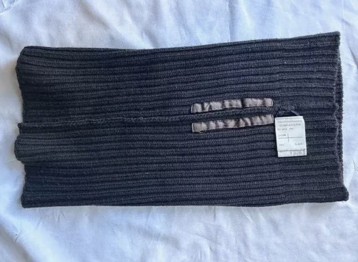 Rick Owens rare RUNWAYvintage black ribbed wool hat beanie NEW margiela Size ONE SIZE - 3 Thumbnail