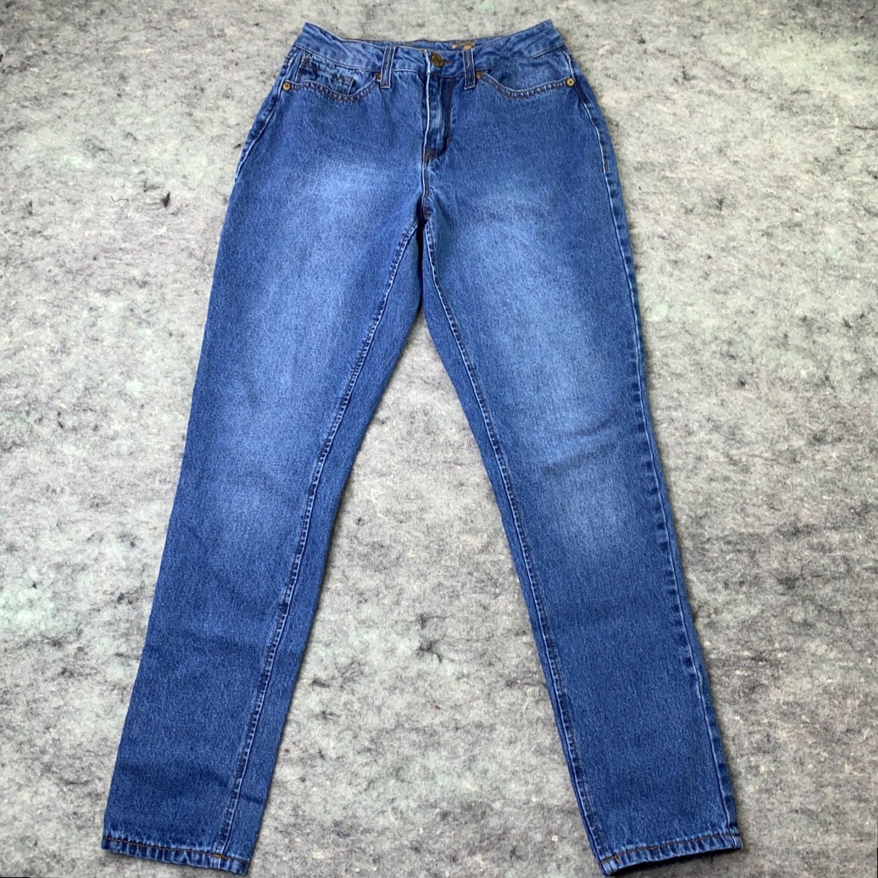 Vintage Seven7 Womens Jeans Straight Leg 29" Inseam High Rise Blue Size 2 Denim Cotton Regular Womens Size 26" / US 2 / IT 38 - 4 Thumbnail