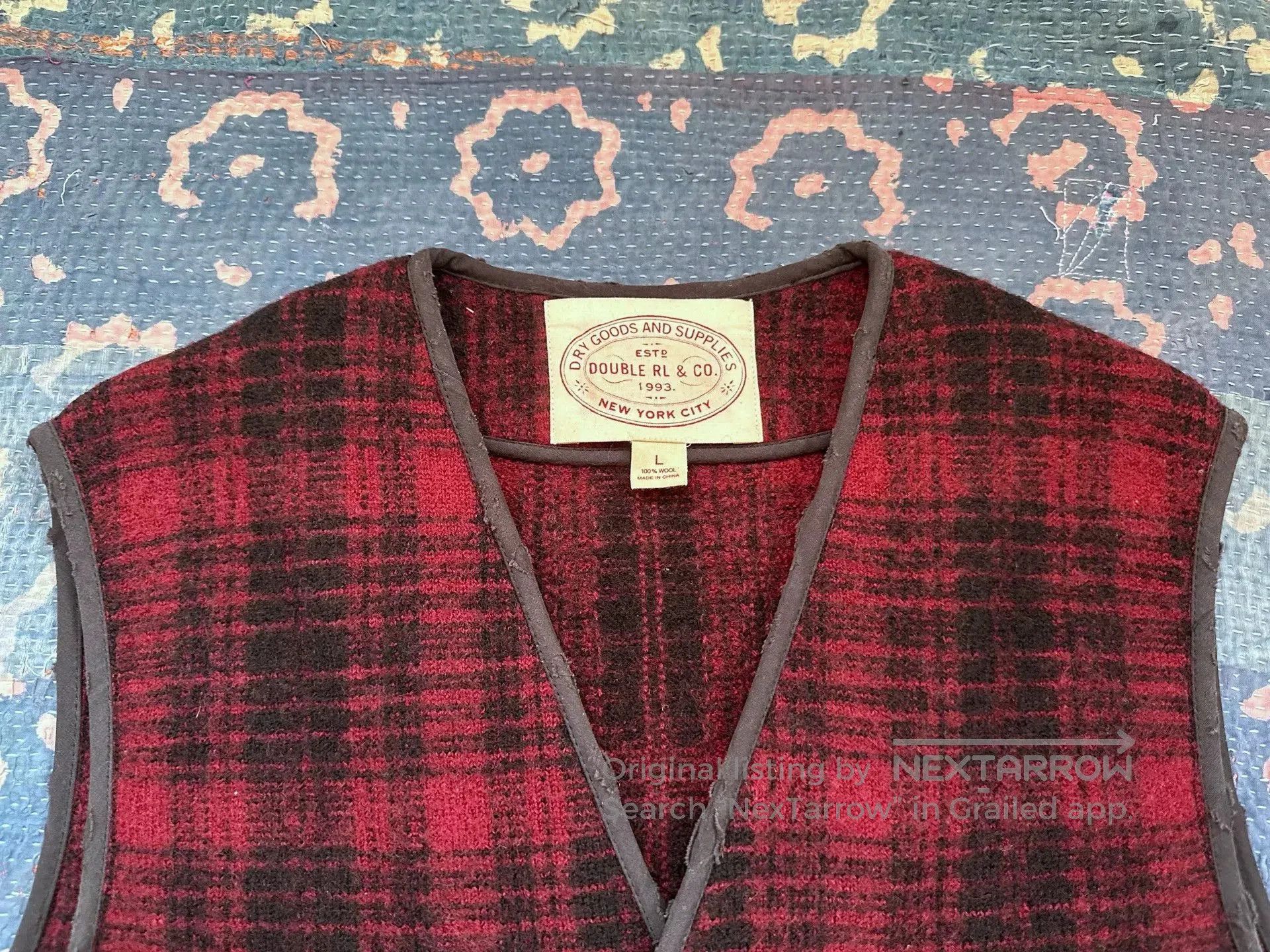 RRL Ralph Lauren Vintage Plaid Vest with Four Pockets. Size US M / EU 48-50 / 2 - 5 Thumbnail