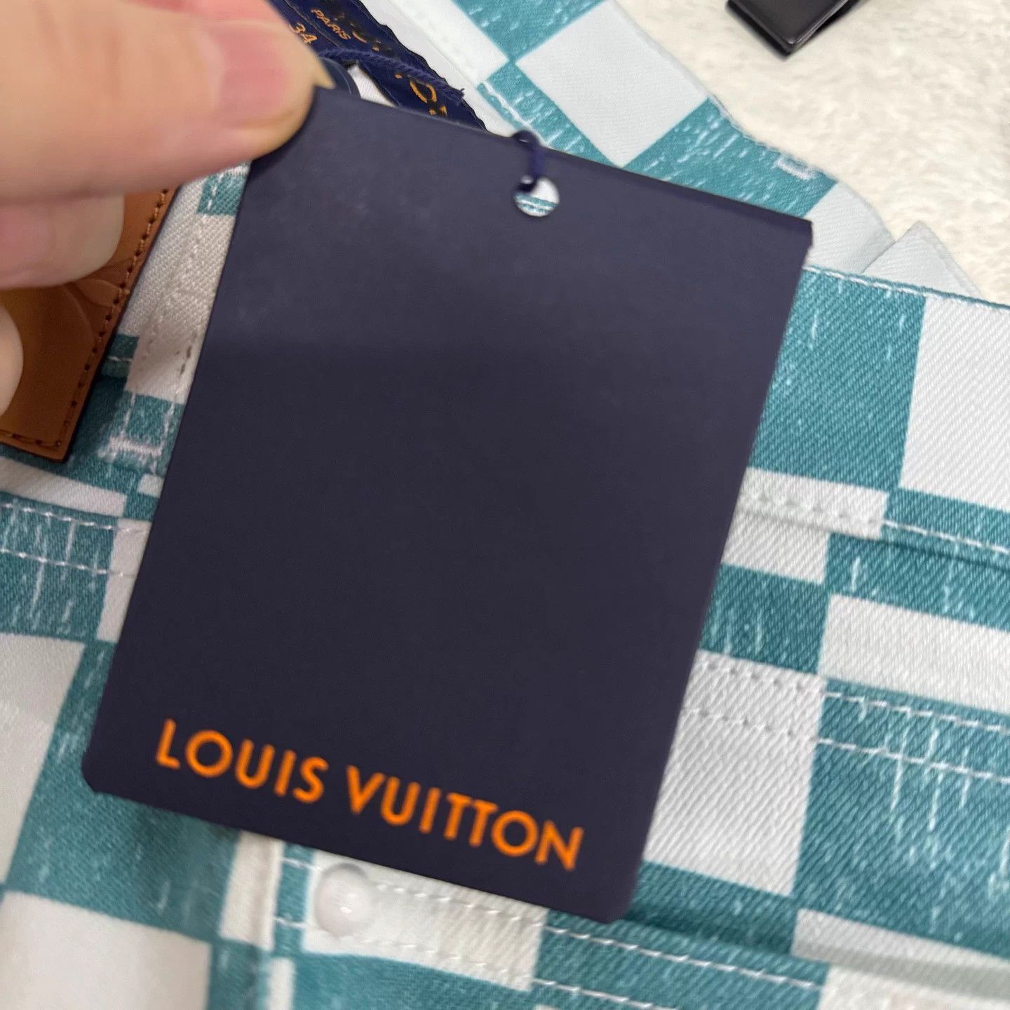 Louis Vuitton LV Jeans White-Green Monogram 30-34 NWT Size US 30 / EU 46 - 5 Thumbnail