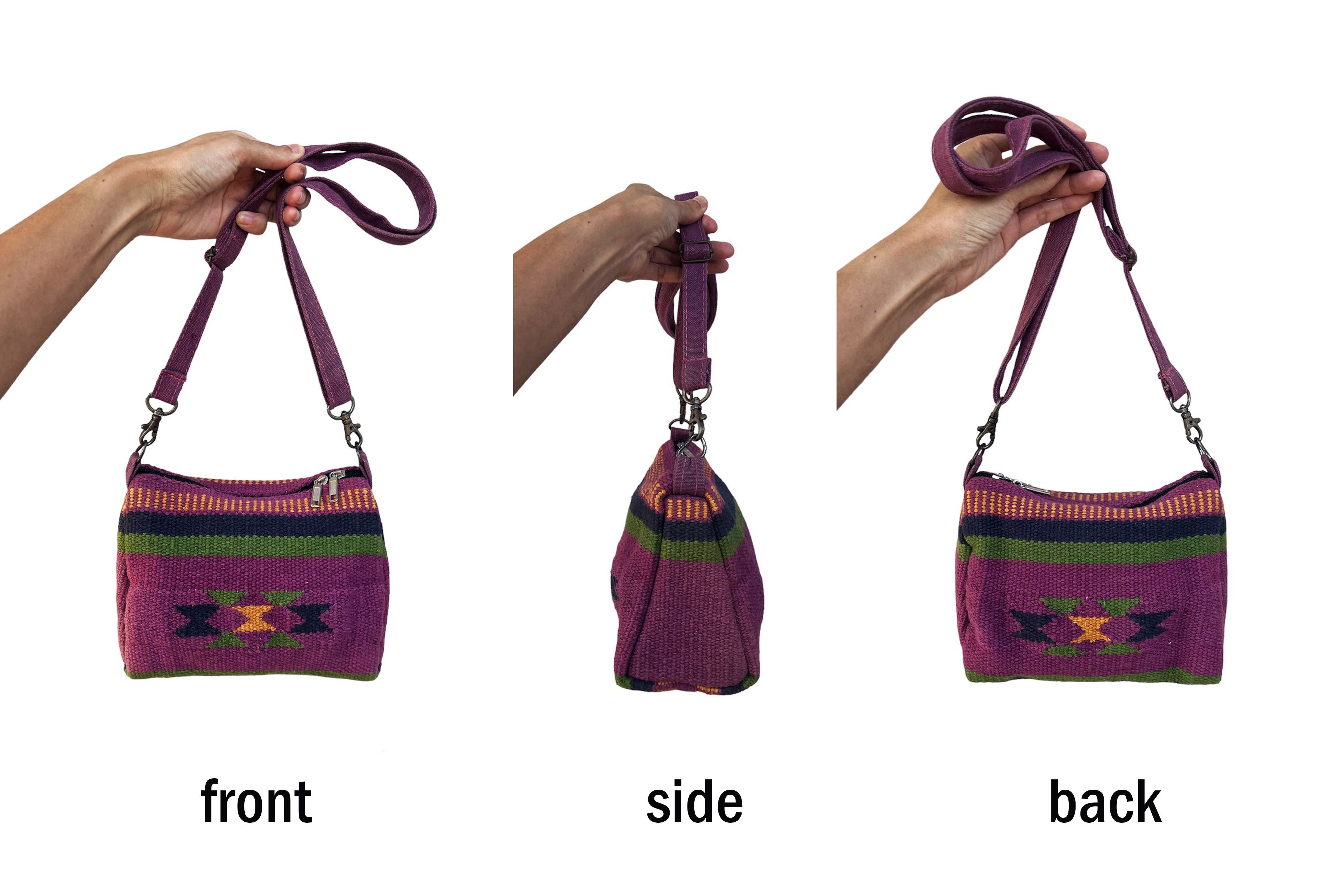 Vintage Small size Hand Loom Crossbody Bag, native American style Size ONE SIZE - 7 Thumbnail