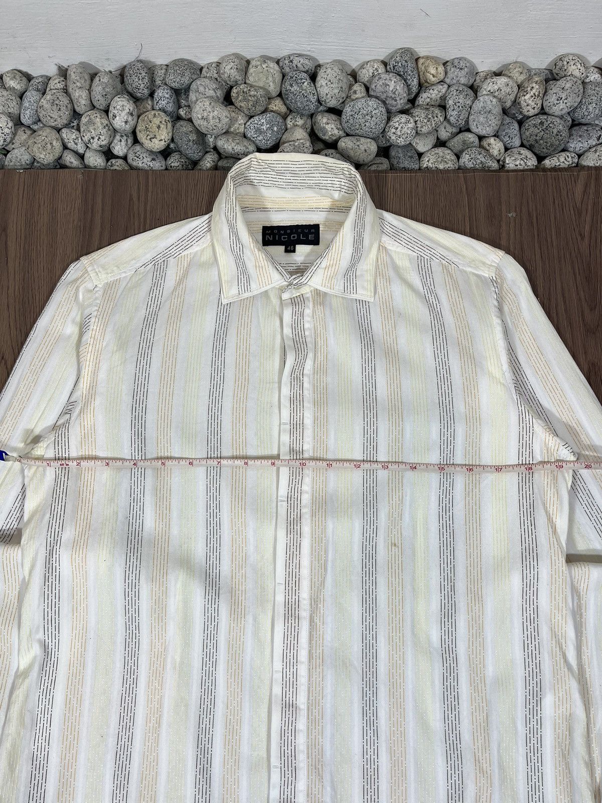 Matsuda × Nicole Club × Vintage Nicole Monsieur Double Collar Striped Button Shirt Size US L / EU 52-54 / 3 - 12 Thumbnail