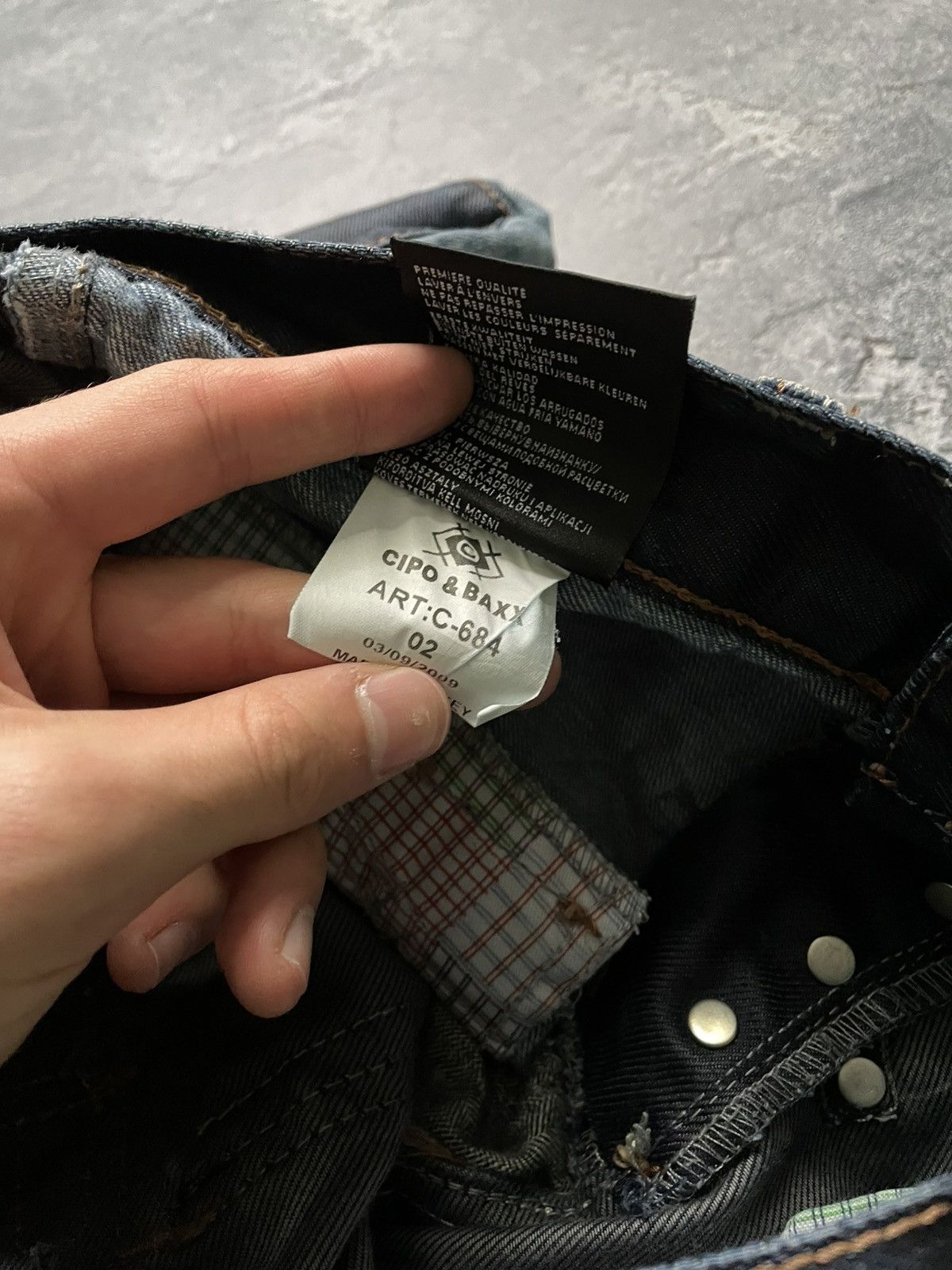 Japanese Brand Cipo & Baxx Vintage Archival Y2k Rap Big Logo Opium Jeans Size US 30 / EU 46 - 8 Thumbnail