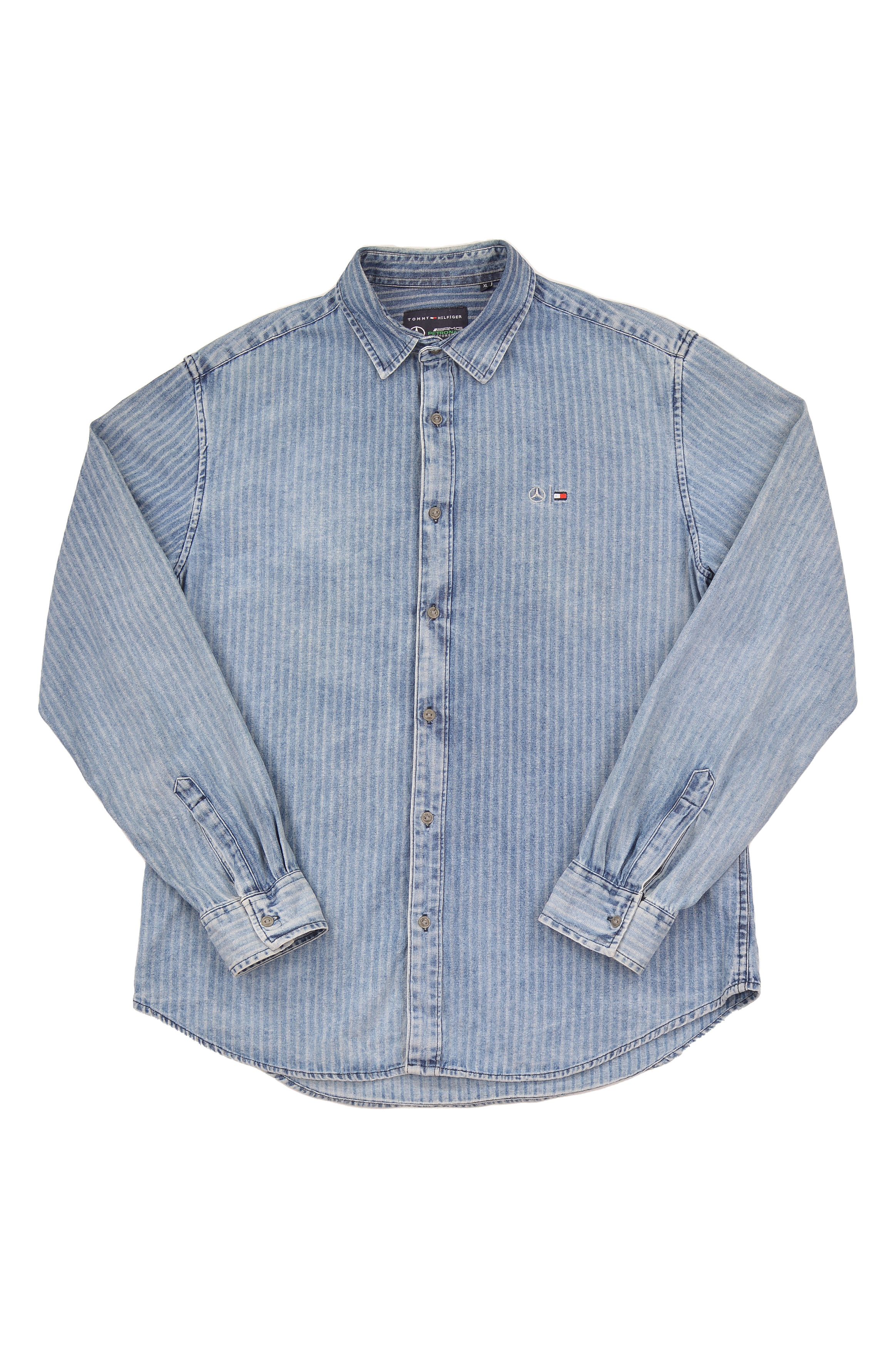Tommy Hilfiger Tommy Hilfiger AMG Petronas Motorsport Denim Button Shirt Size US XL / EU 56 / 4 - 1 Thumbnail