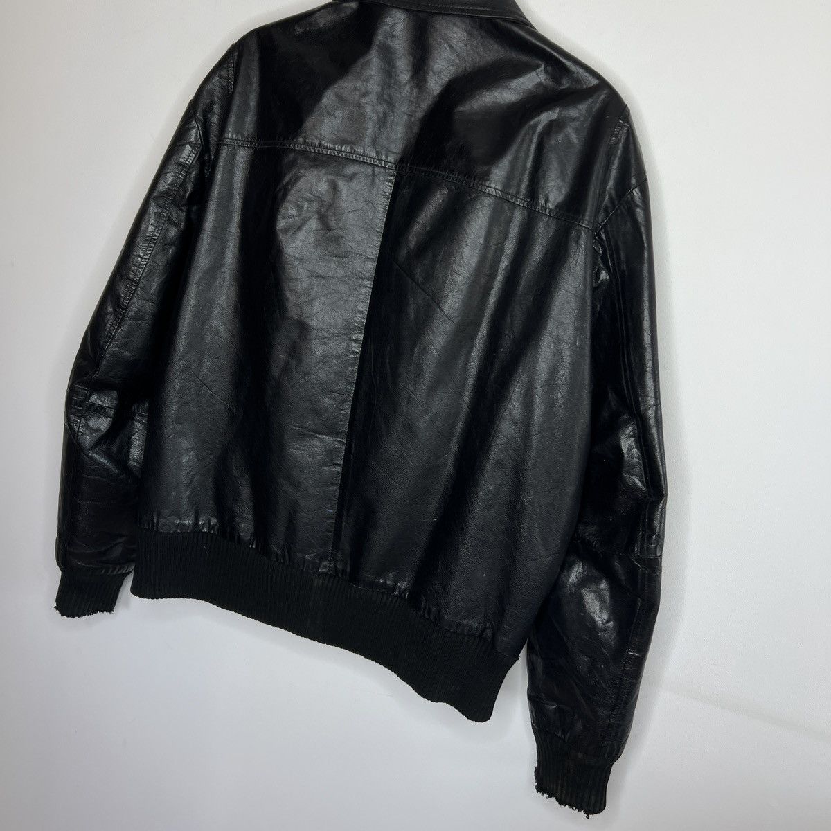 Zara Vintage Zara Genuine Leather Bomber Flight Jacket Size US L / EU 52-54 / 3 - 8 Thumbnail