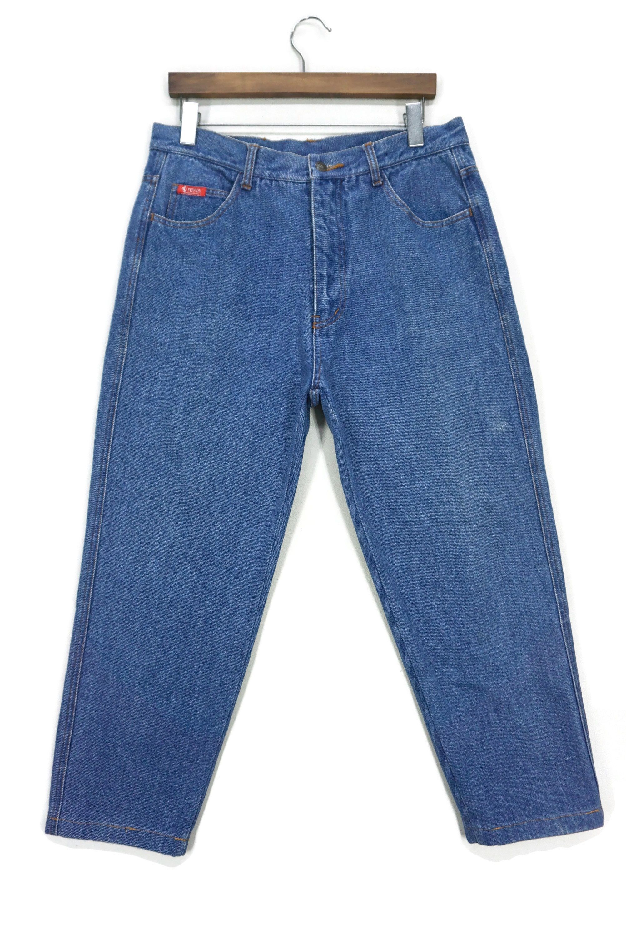 Ferrari Magneti Marelli Jeans Size W34xL24 Cropped Denim Jorts Size US 34 / EU 50 - 2 Thumbnail