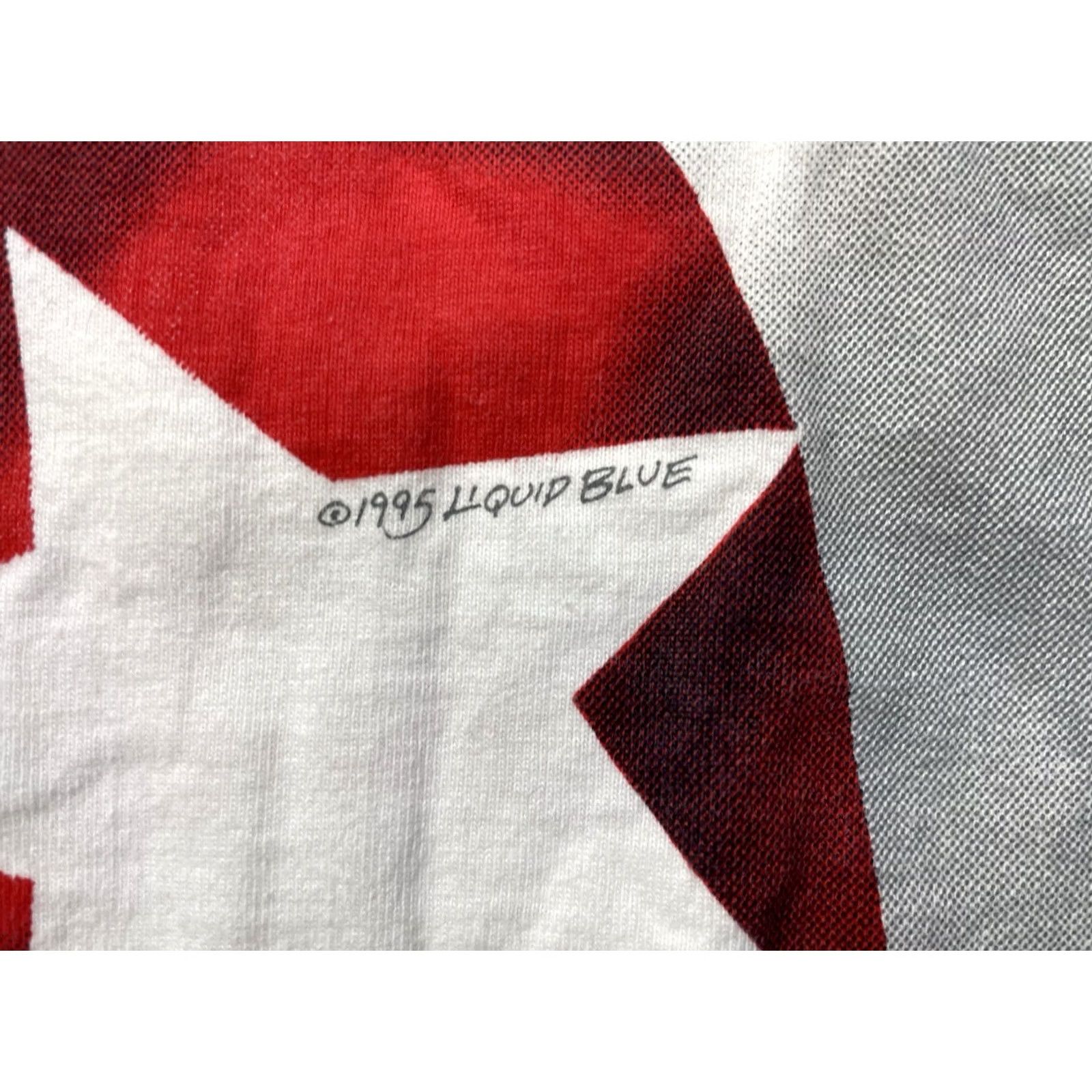 Liquid Blue VINTAGE Liquid Blue USA Shirt Mens XL White Red Blue Flag AOP Graphic Stars T-Shirt Short Sleeve Crew Neck Mens Size US XL / EU 56 / 4 - 2 Thumbnail