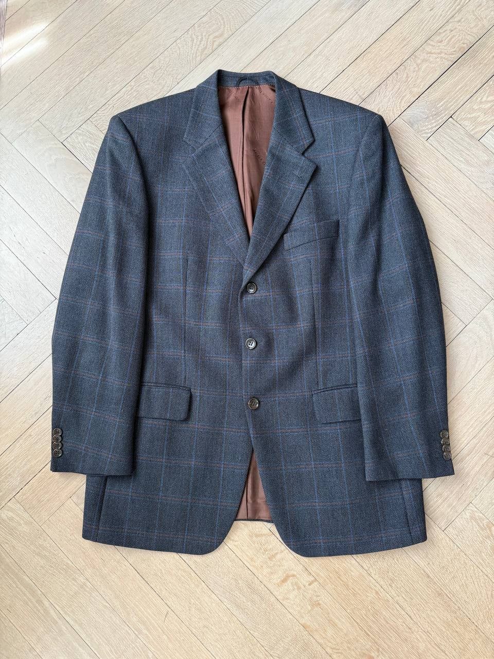 Other Grey Check Wool Blazer by KAISER Design Size 44L - 1 Thumbnail