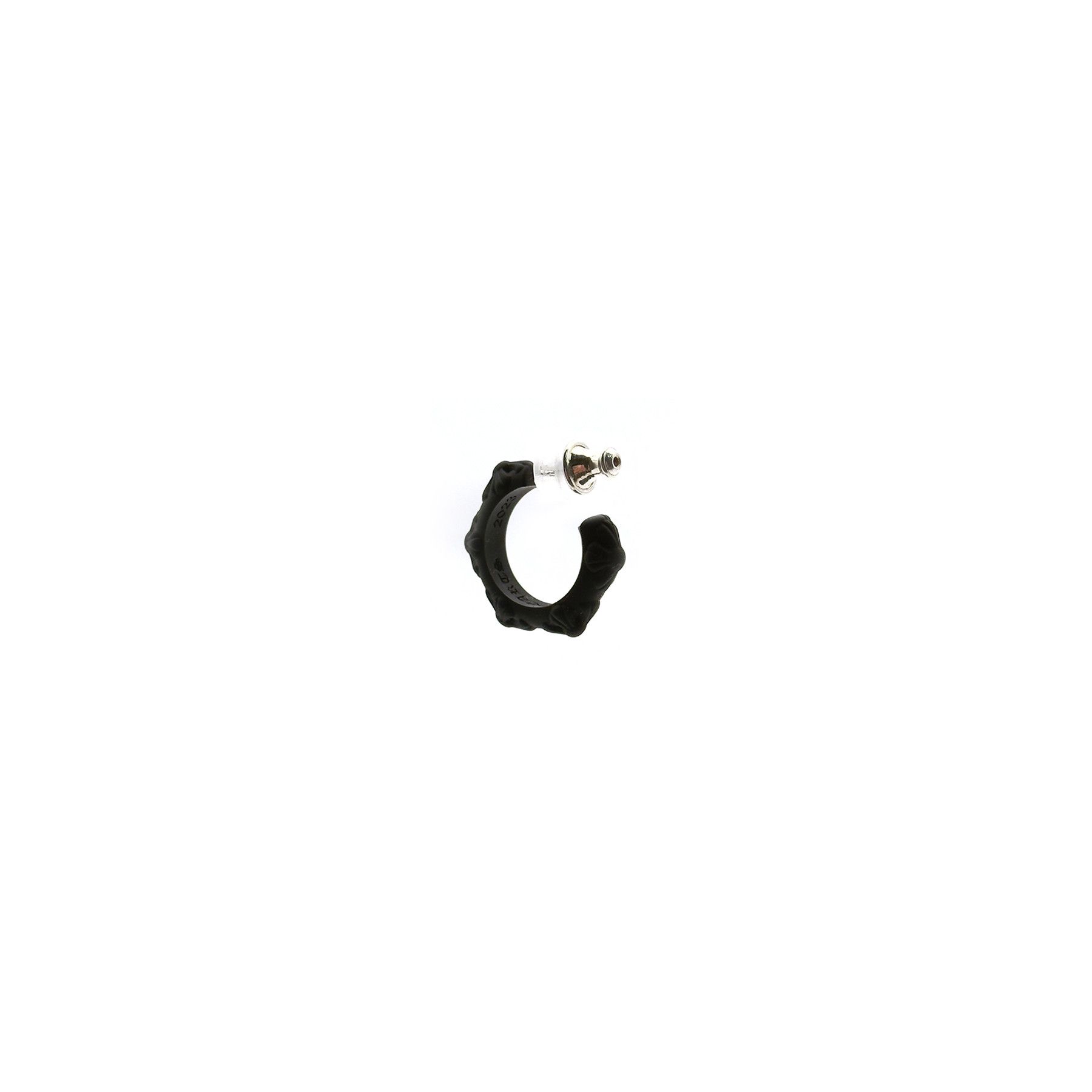 Chrome Hearts Chrome Hearts Black Resin SBT Cross Earring Hoop Size ONE SIZE - 1 Thumbnail