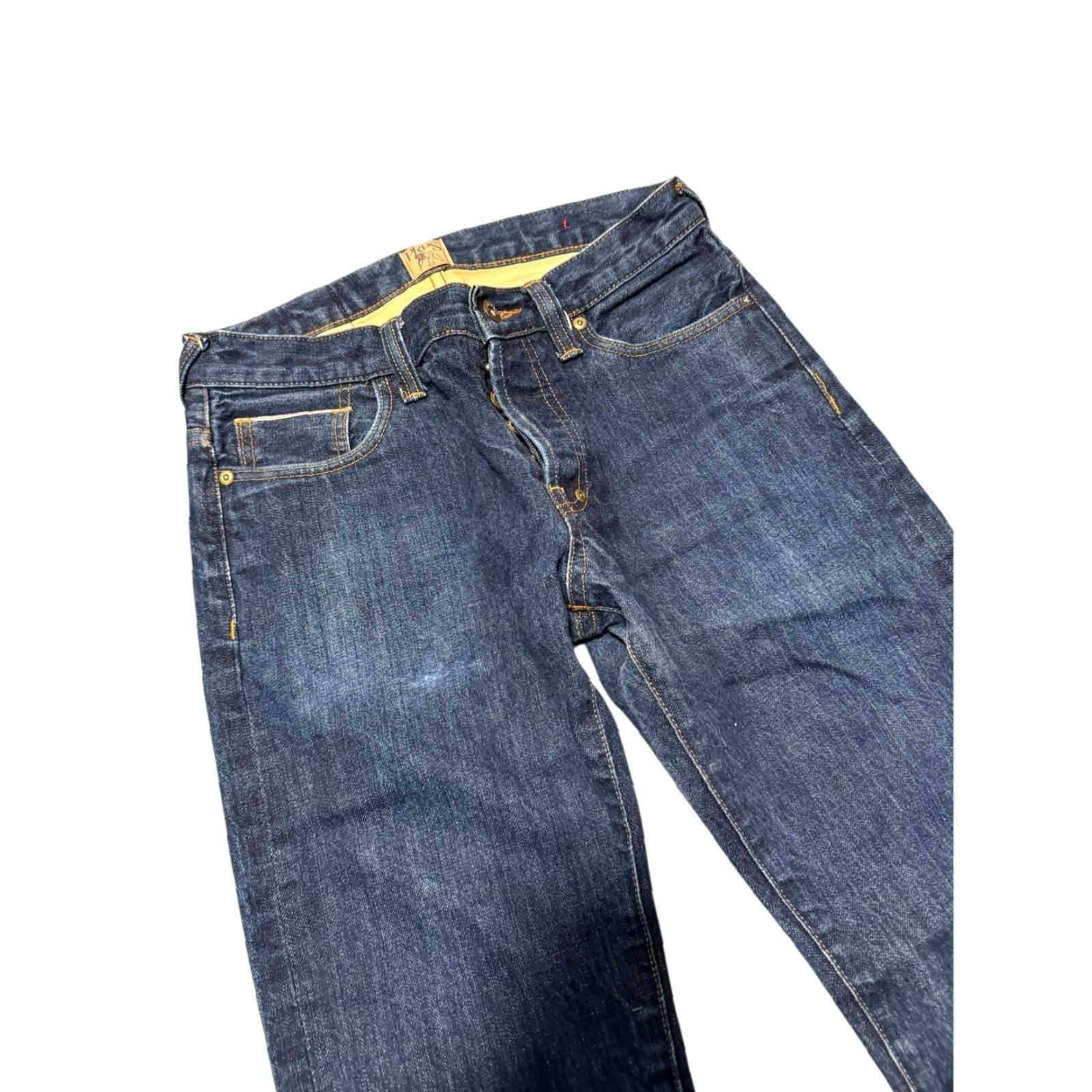 Prps PRPS Jeans Mens 31 Blue Distressed Washed Selvedge Japanese Denim Tapered Y2K Ready to Wear Size US 31 - 5 Thumbnail