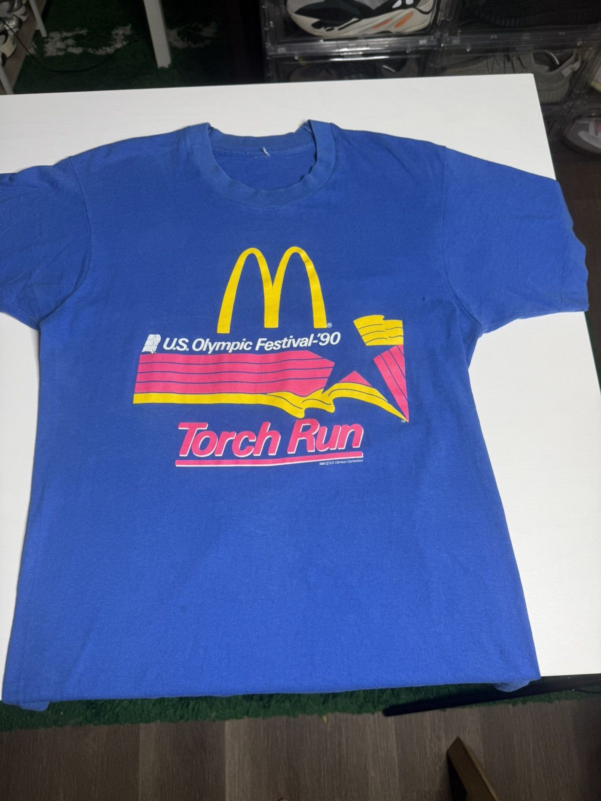 Vintage VINTAGE 1990 Olympics McDonalds Tee “Blue” [ L ] PREOWNED Size US L / EU 52-54 / 3 - 3 Thumbnail