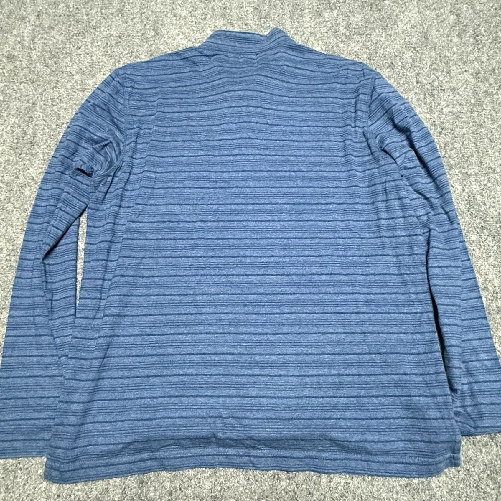 johnnie-O johnnie-O Shirt Mens Large Blue Striped Henley Long Sleeve Cotton Pullover Size US L / EU 52-54 / 3 - 3 Thumbnail