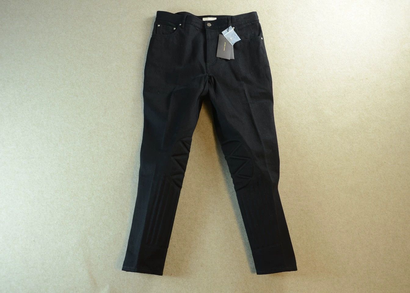 Bottega Veneta Bottega Veneta 3D Embossed Black Structured Jeans Size US 37 - 4 Thumbnail