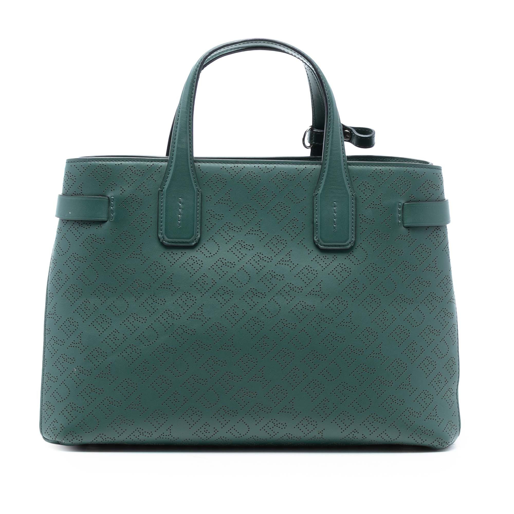 Burberry Burberry Medium Perforated Leather Banner Satchel Size ONE SIZE - 1 Thumbnail