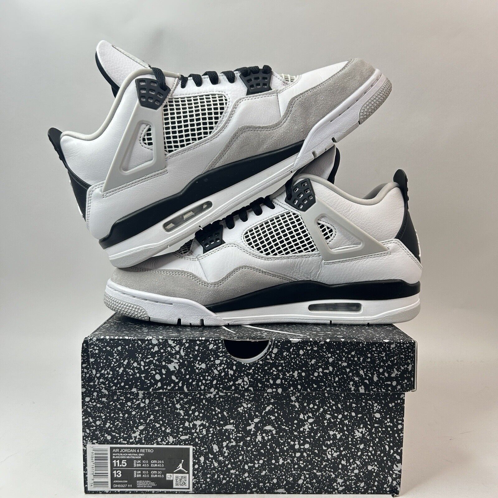 Jordan Brand Nike Air Jordan 4 Retro “Military Black White Grey” 2023 Size US 11.5 / EU 44-45 - 3 Thumbnail