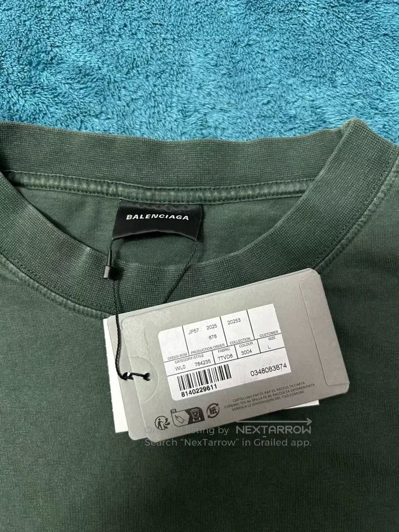 Balenciaga Balenciaga Letter Print Short Sleeve, Green Size US L / EU 52-54 / 3 - 4 Thumbnail