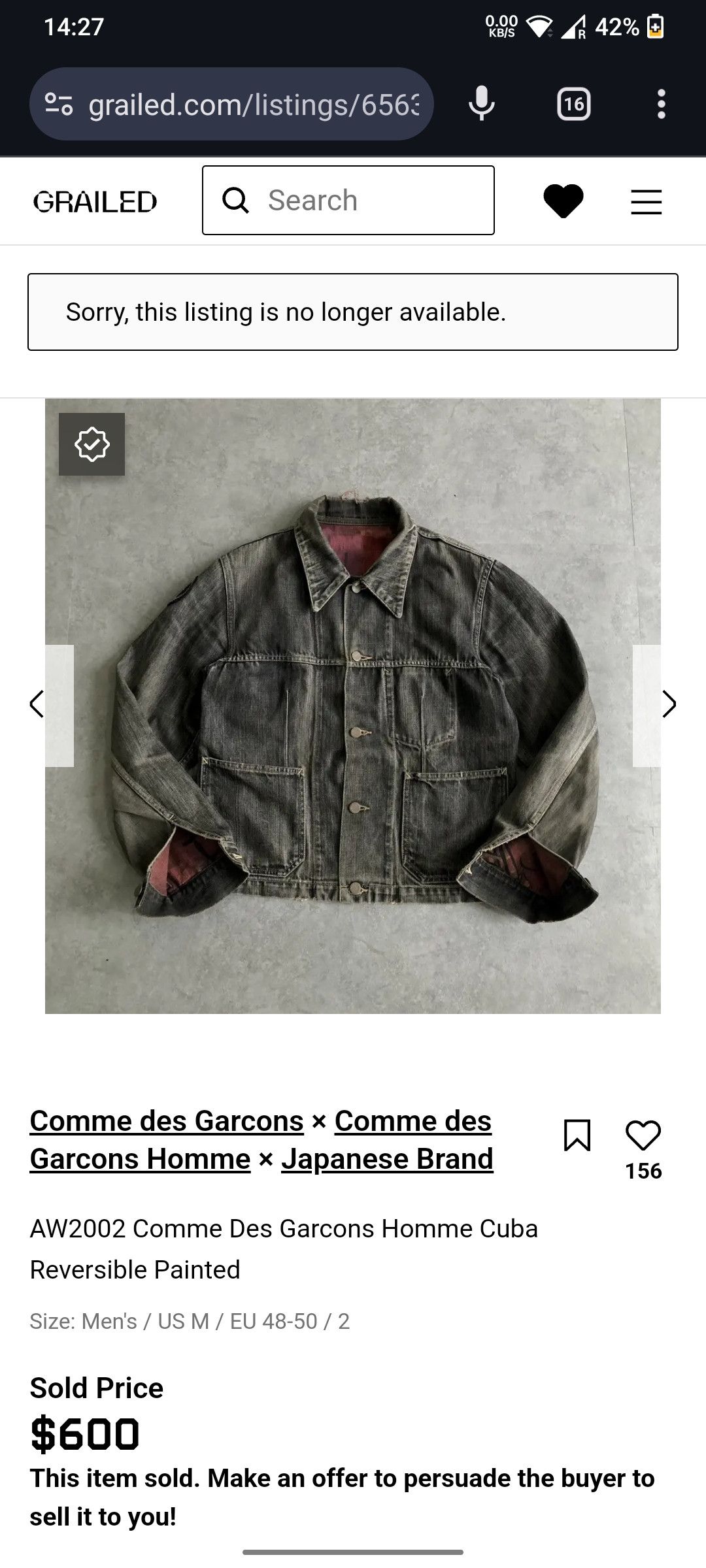 Comme des Garcons Homme AD1990 Comme Des Garcons Homme Trucker Jacket Size US M / EU 48-50 / 2 - 15 Thumbnail