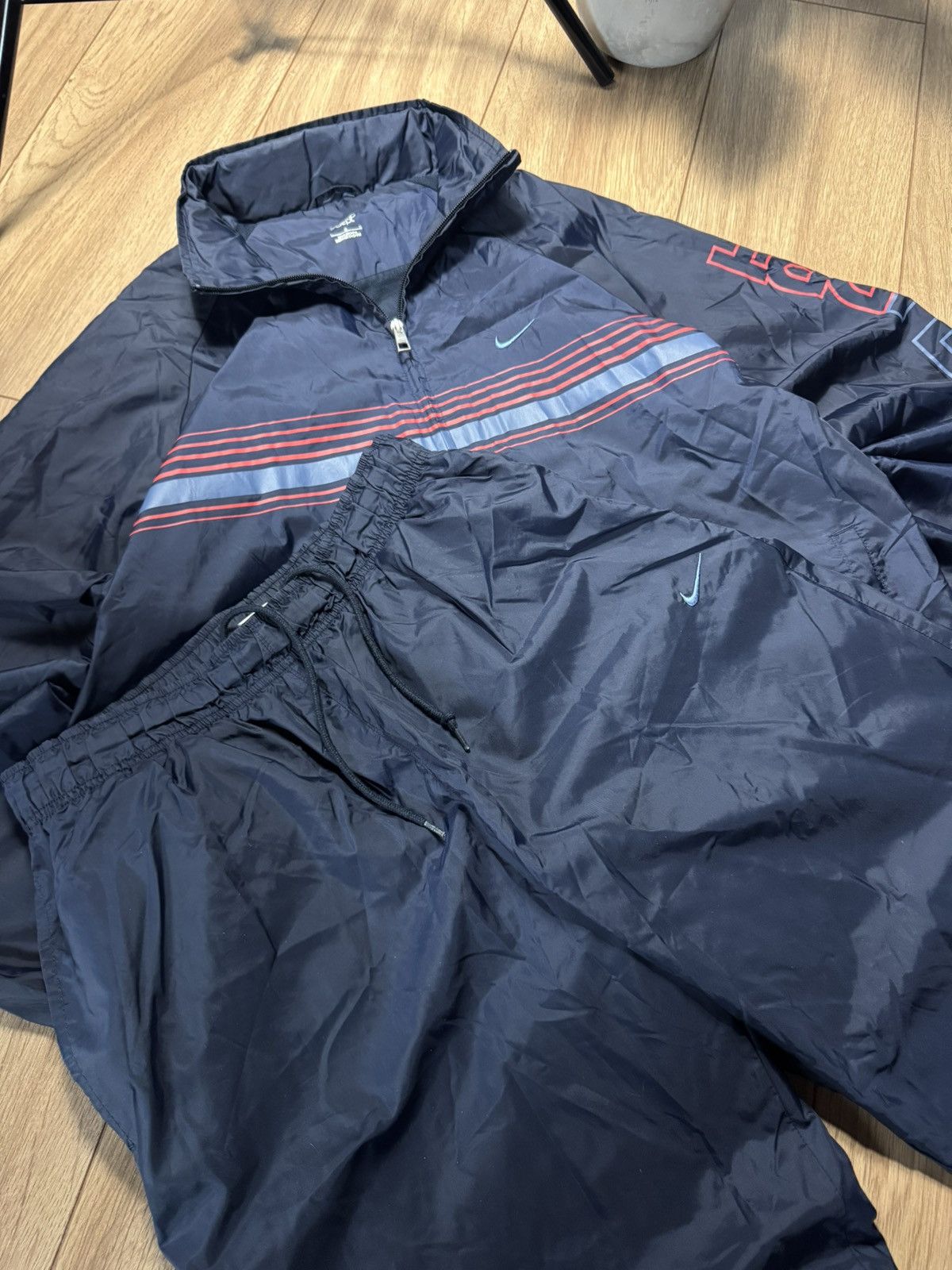 Nike 00s Nike Track Suit Vintage Nylon Usa Streetwear Set Size US 34 / EU 50 - 3 Thumbnail