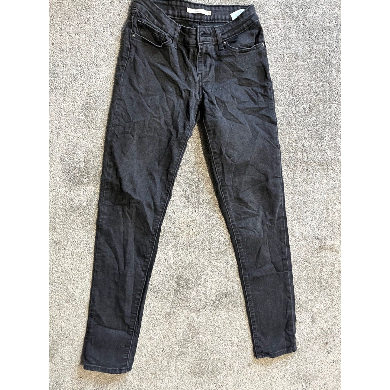 Levi's Levi's 711 Skinny Jeans Black Size 26 Womens Regular Inseam 30in 5-Pocket Denim Stretch Brand Levi's 711 Size 26" / US 2 / IT 38 - 3 Thumbnail