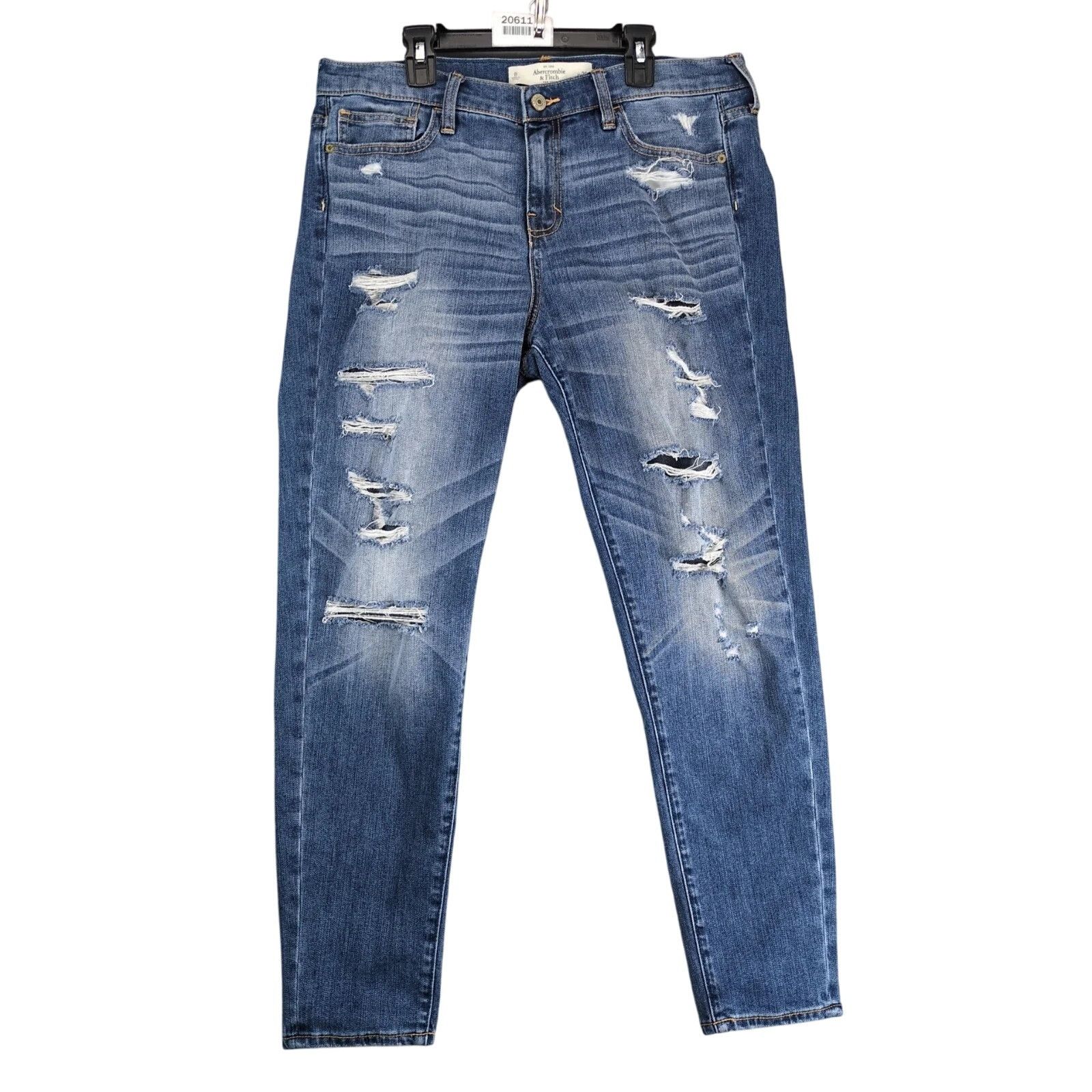 Abercrombie & Fitch Abercrombie & Fitch Destroyed Jeans Women's 8R 34x28" Ankle Size 30" / US 8 / IT 44 - 1 Thumbnail