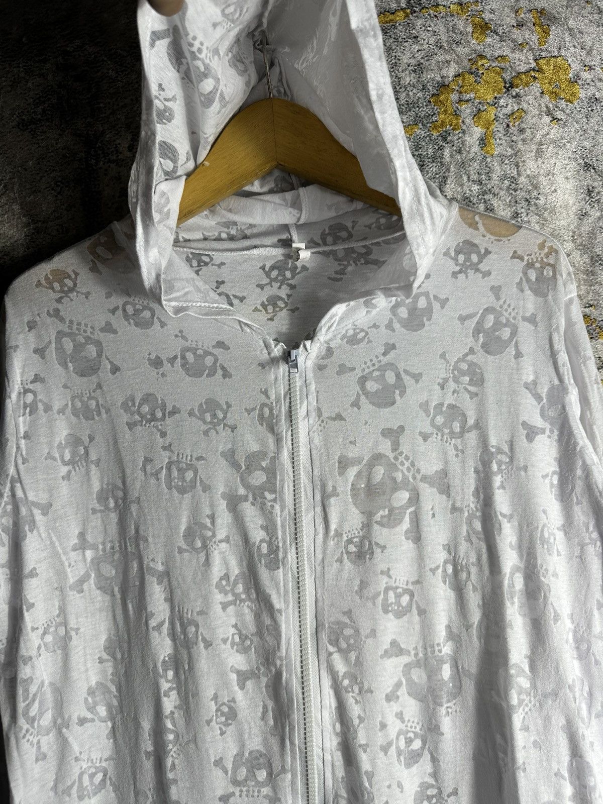 Beauty Beast IF SIX WAS NINE LGB STYLE SKULL AOP TRANSPARENT WHITE HOODIE Size US L / EU 52-54 / 3 - 4 Thumbnail