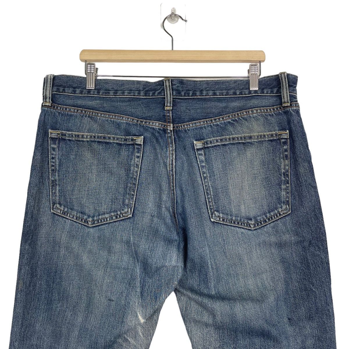 Japanese Brand Uniqlo UJ Distressed Flare Regular Fit Straight Jeans Size US 38 / EU 54 - 14 Thumbnail