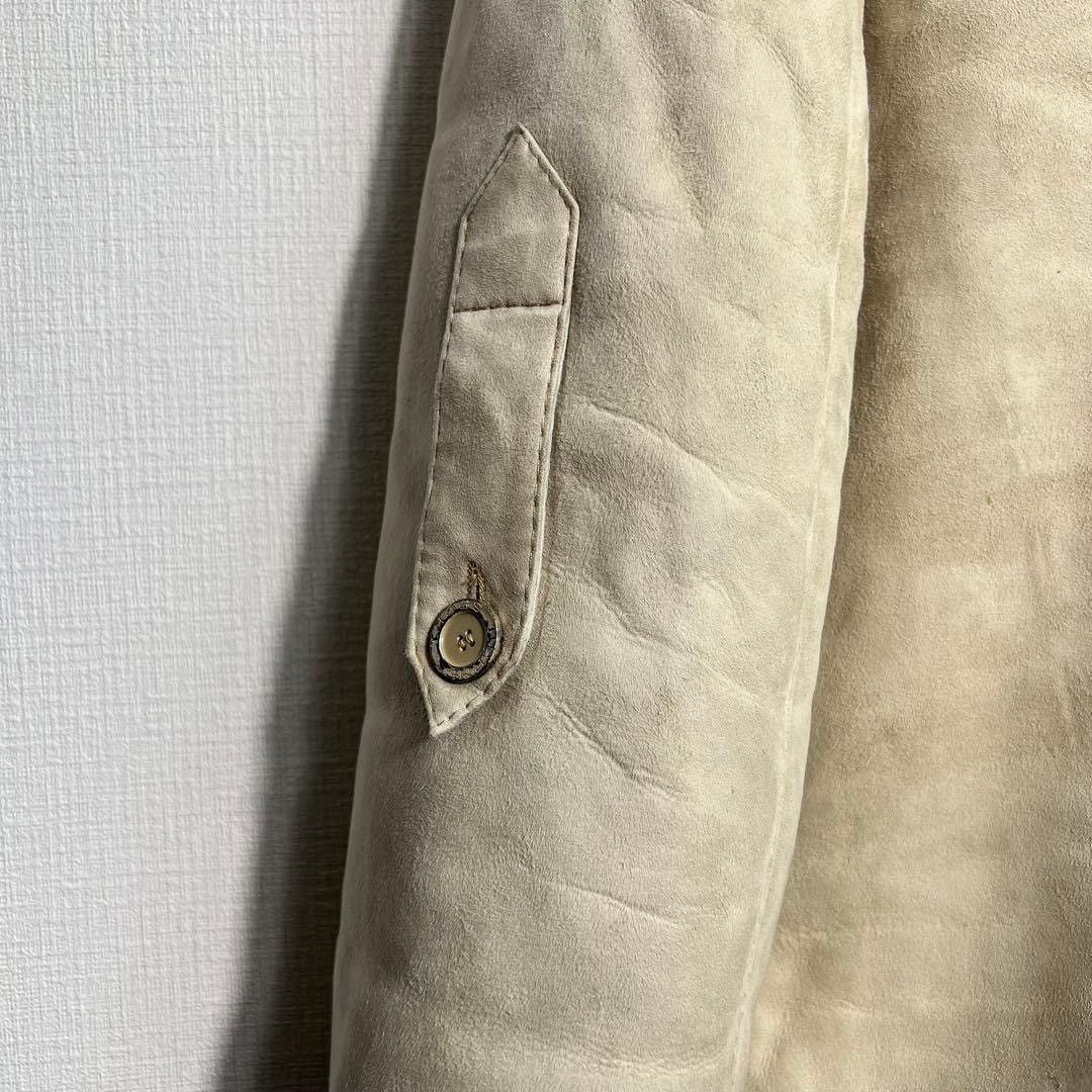Hermes VINTAGE HERMES SPORT suede & shearling cream collared coat Size S / US 4 / IT 40 - 8 Thumbnail