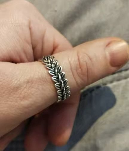 Other Wheat Leave Pattern Finger Ring Resizeable Size ONE SIZE - 6 Thumbnail